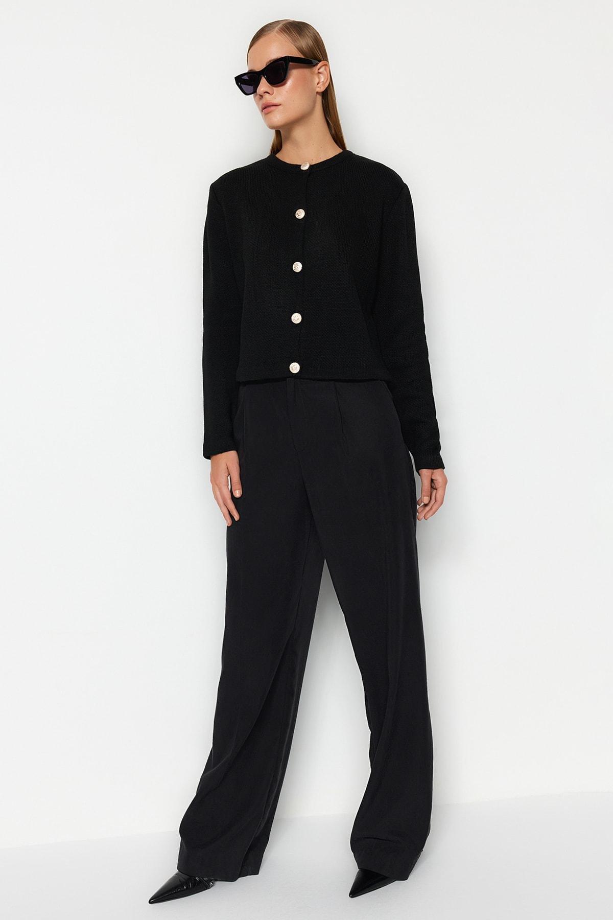 Black Regular Cardigan, , large image number 3