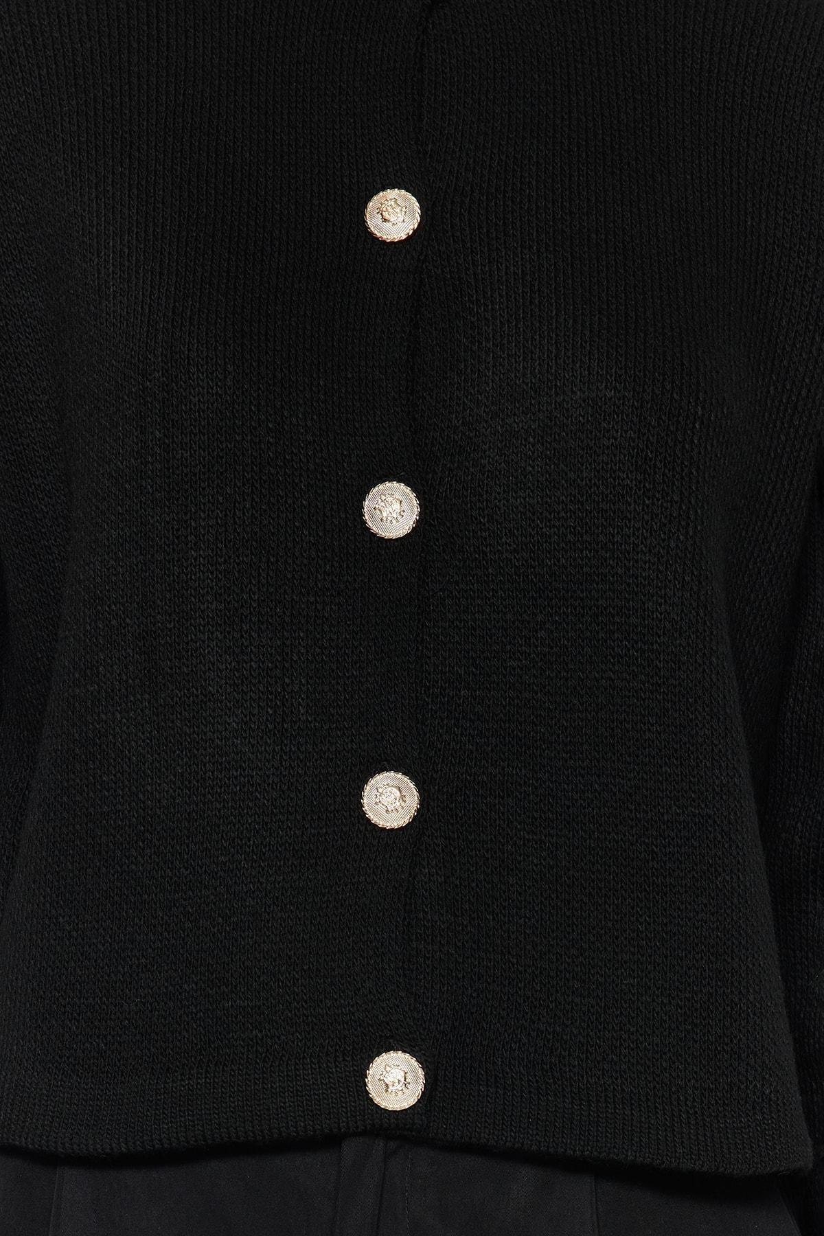 Black Regular Cardigan, , large image number 4