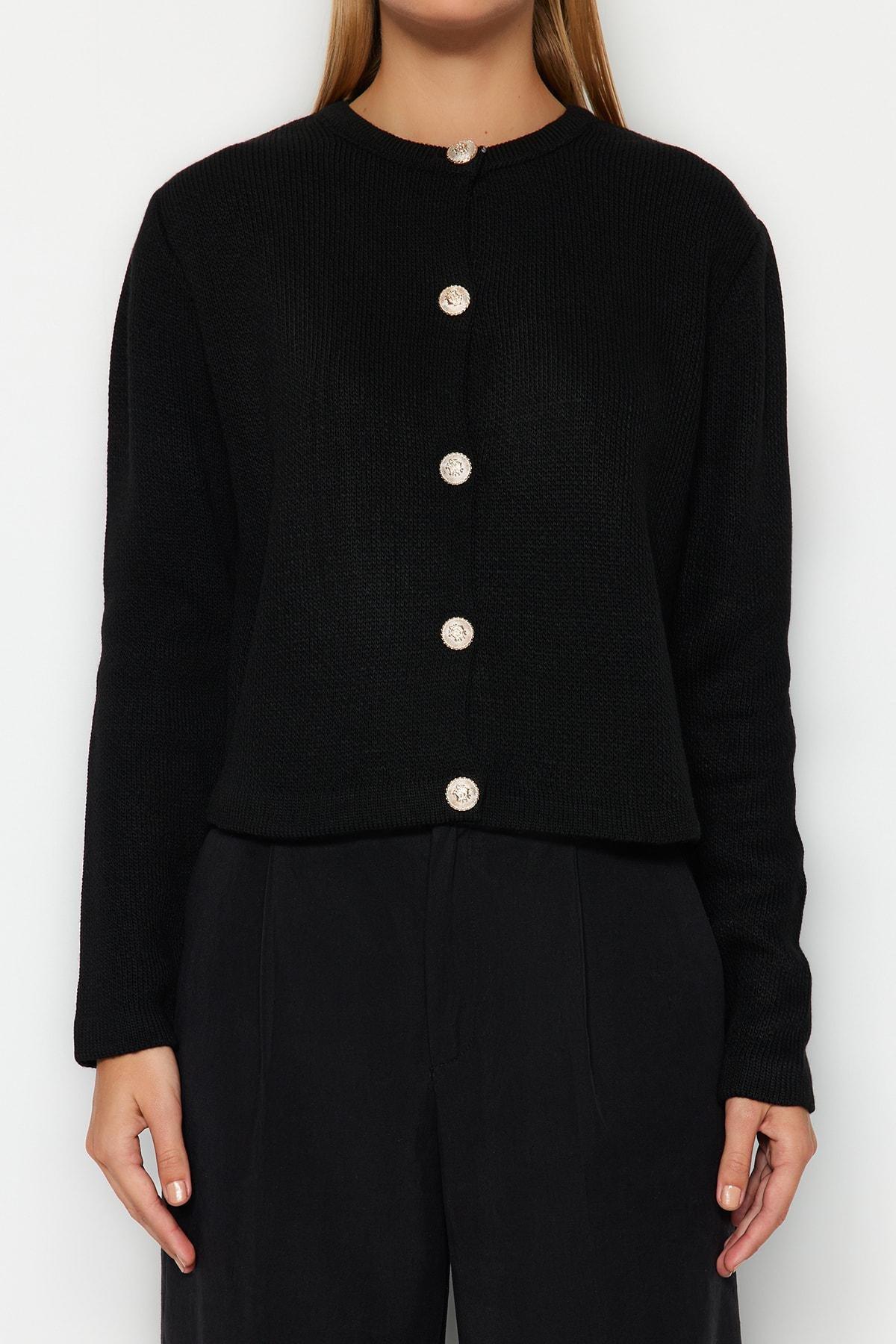 Black Regular Cardigan, , large image number 5
