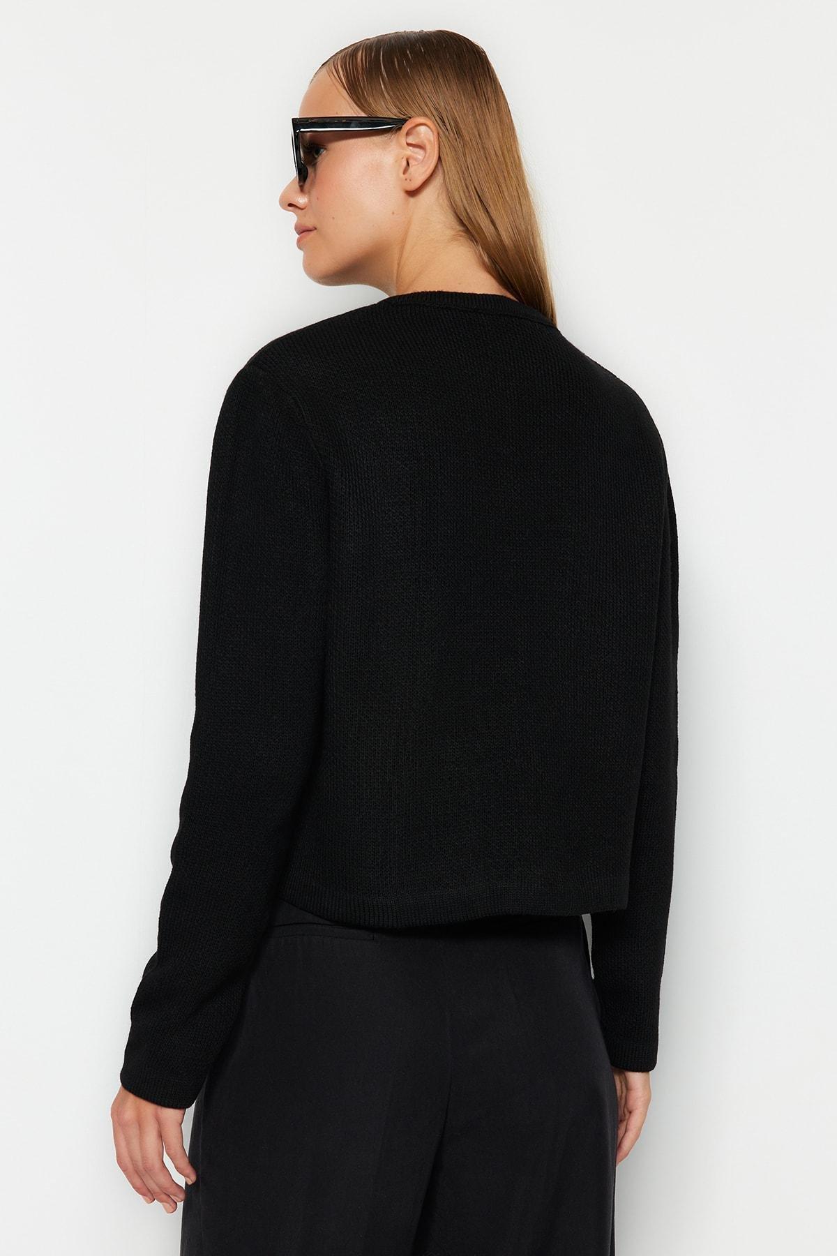 Black Regular Cardigan, , large image number 6
