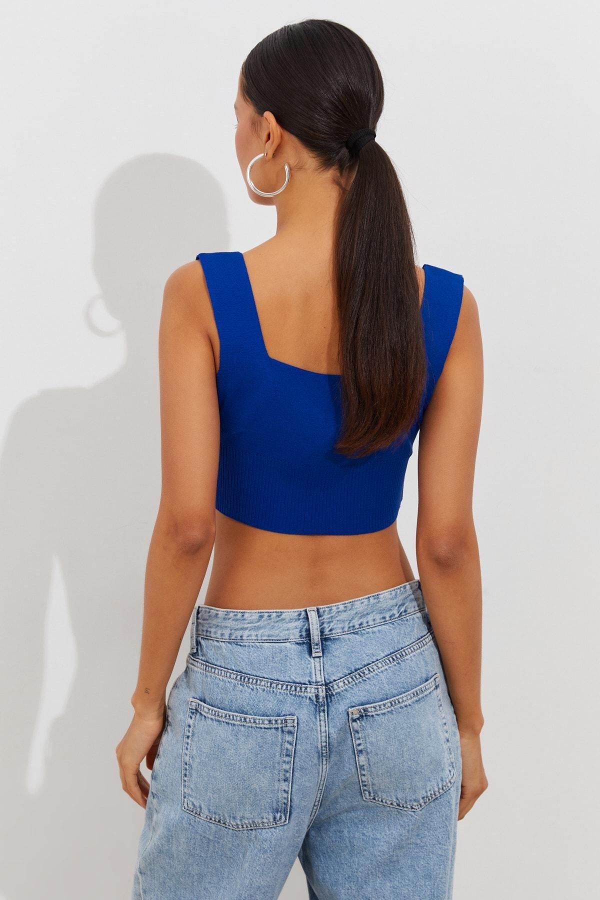 Blue Regular Camisole, , large image number 3