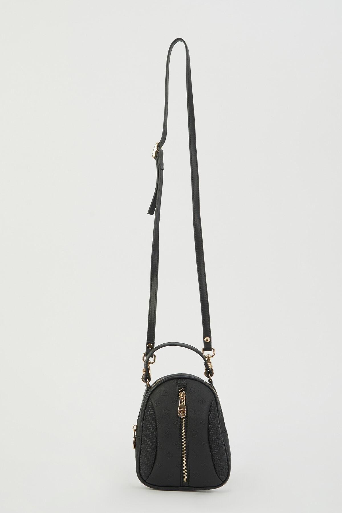 Black Print Shoulder Bag, C101_6836, large image number 1