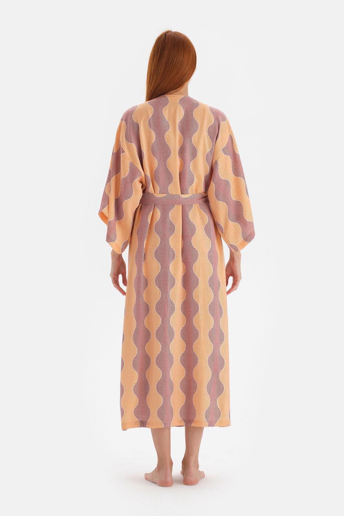 Dagi - Multicolour Patterned Robe Dress