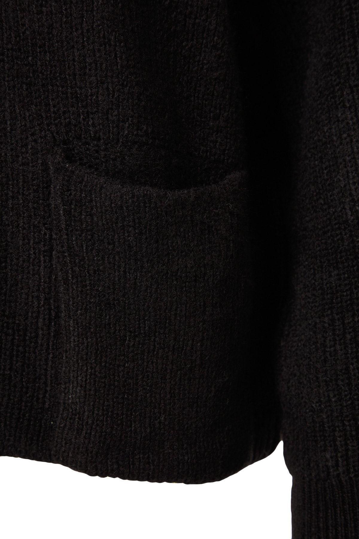 Black Soft Pocket Detail Knitwear Cardigan, , large image number 4