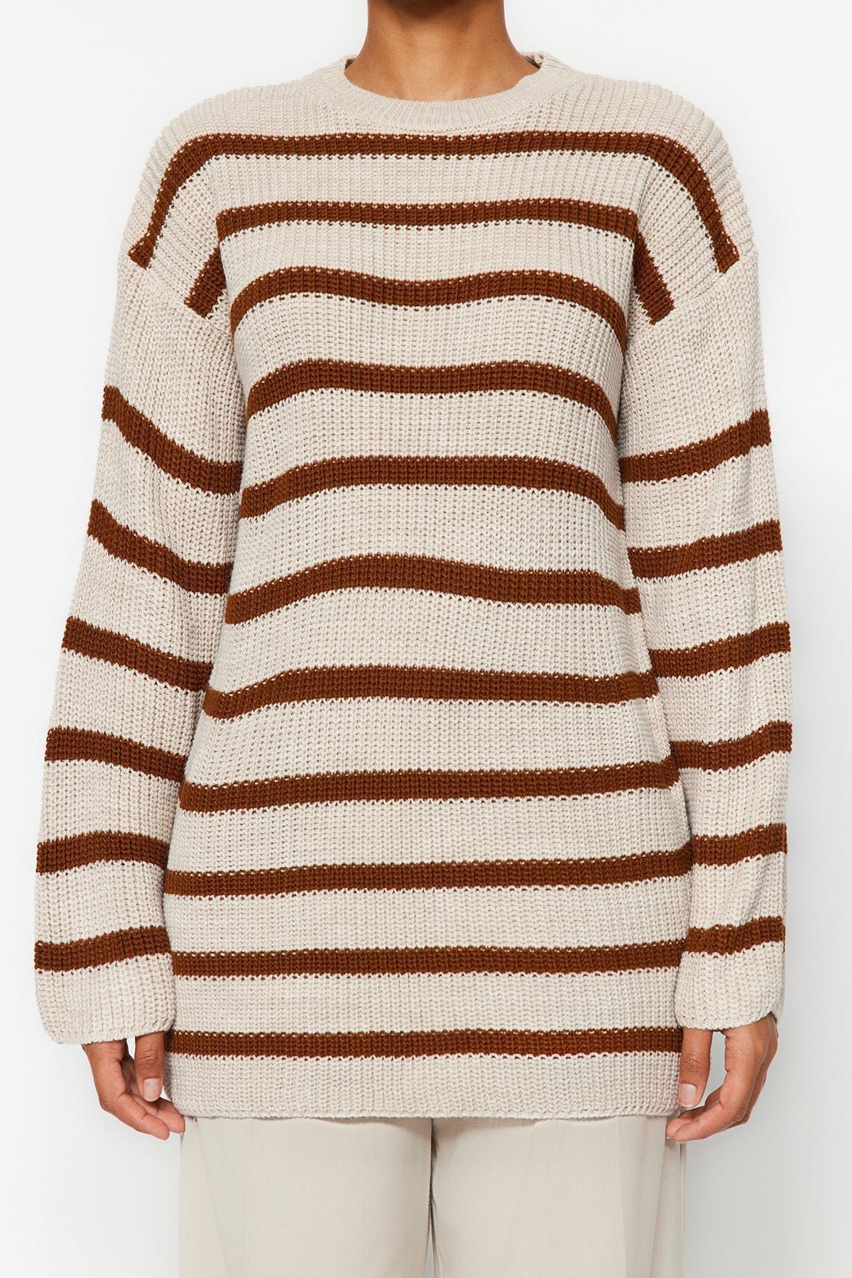 Beige Relaxed Sweater, , large image number 2
