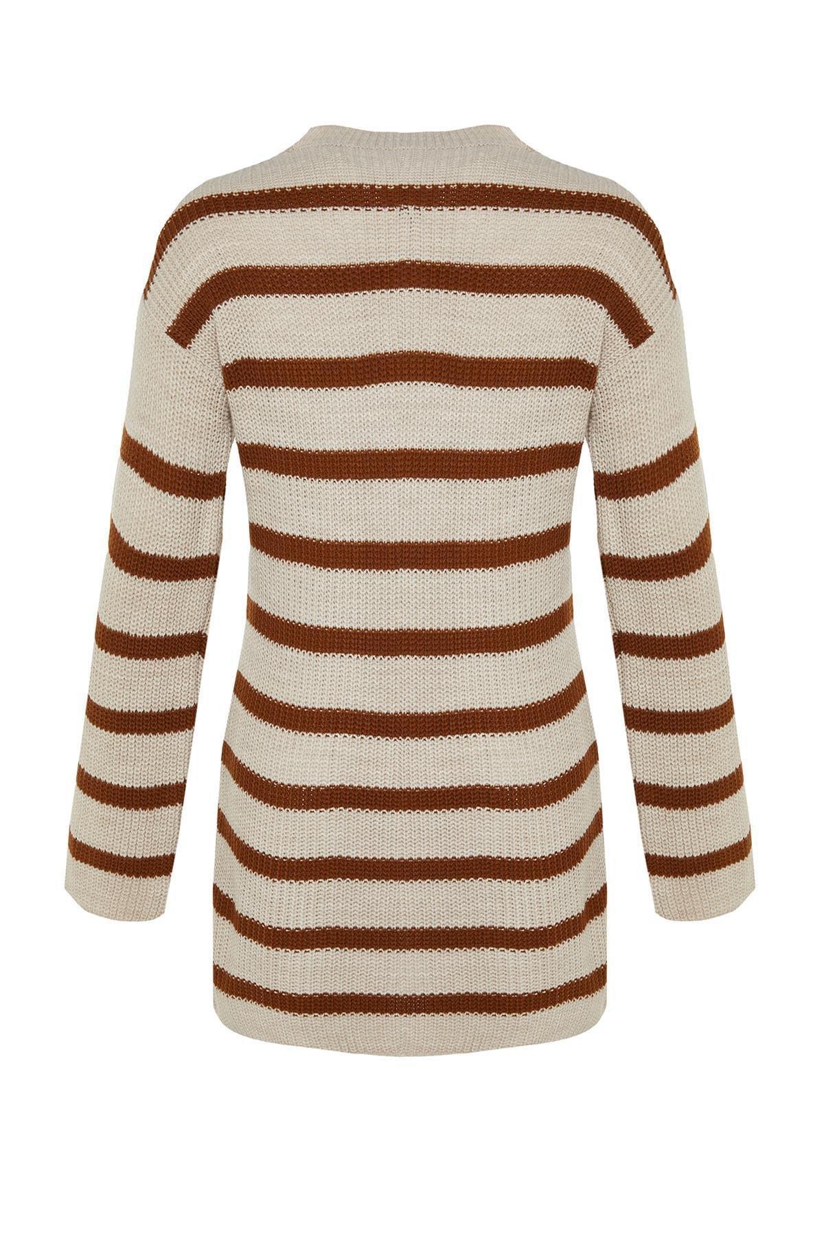 Beige Relaxed Sweater, , large image number 6