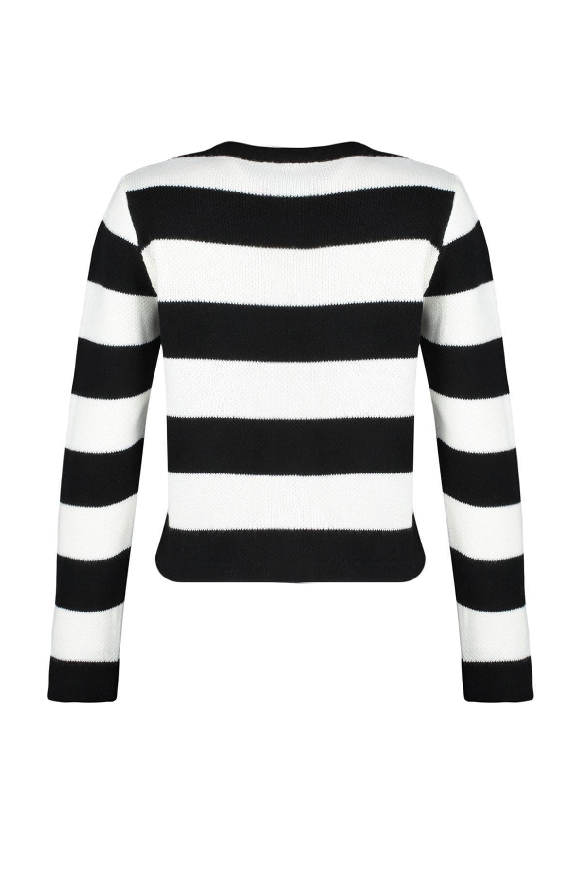 Multicolour Striped Knitted Cardigan, , large image number 7