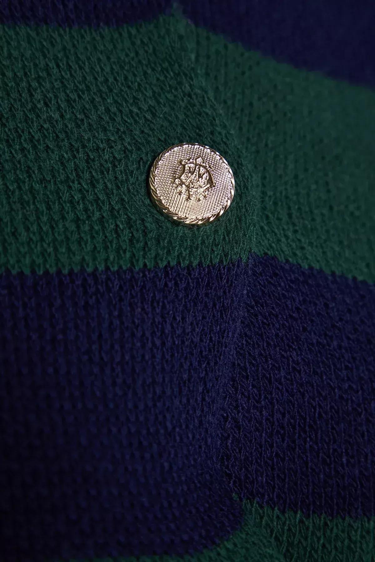 Navy Striped Cardigan, Navy blue, large image number 7