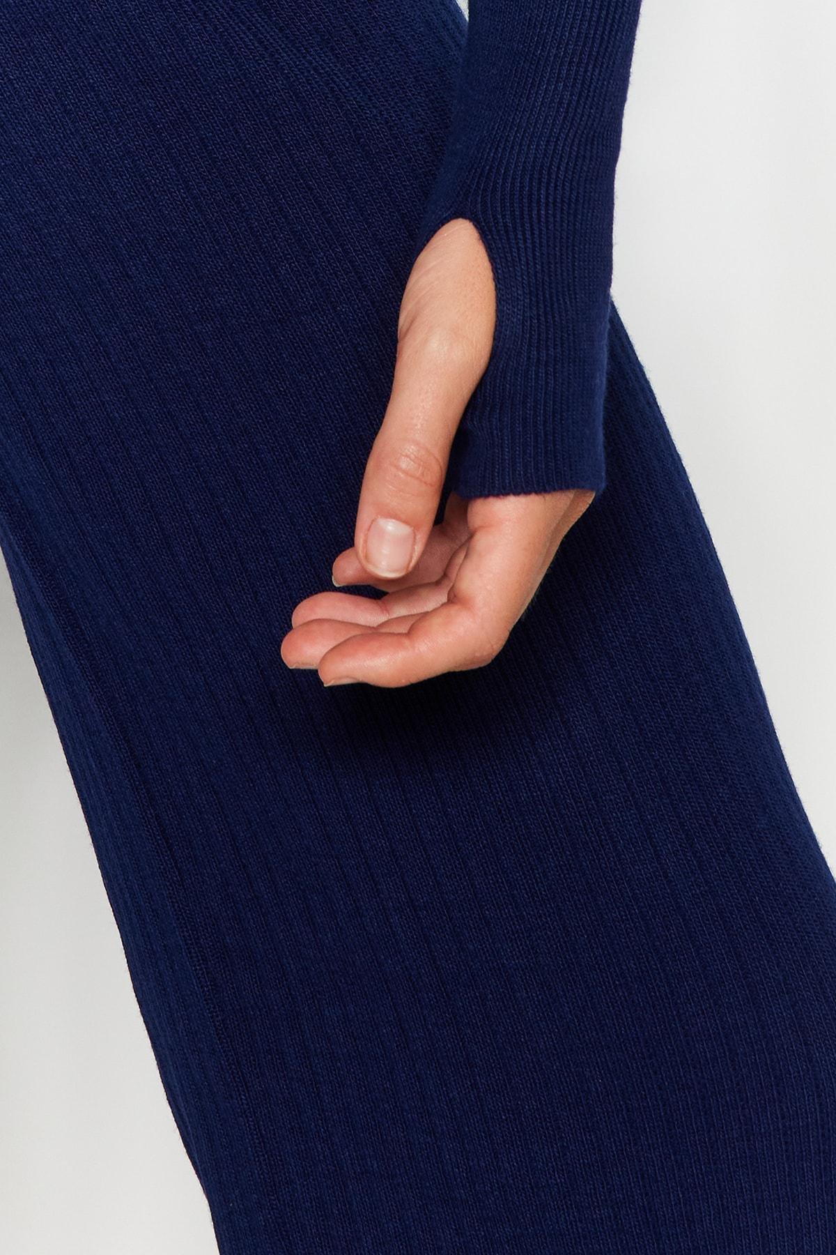 Navy Crew Neck Sweater Top, , large image number 4