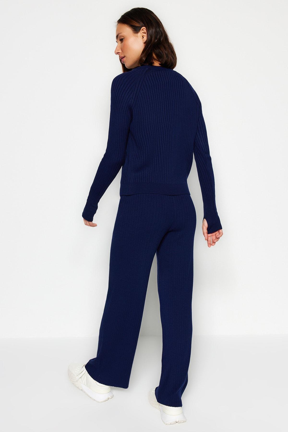 Navy Crew Neck Sweater Top, , large image number 5
