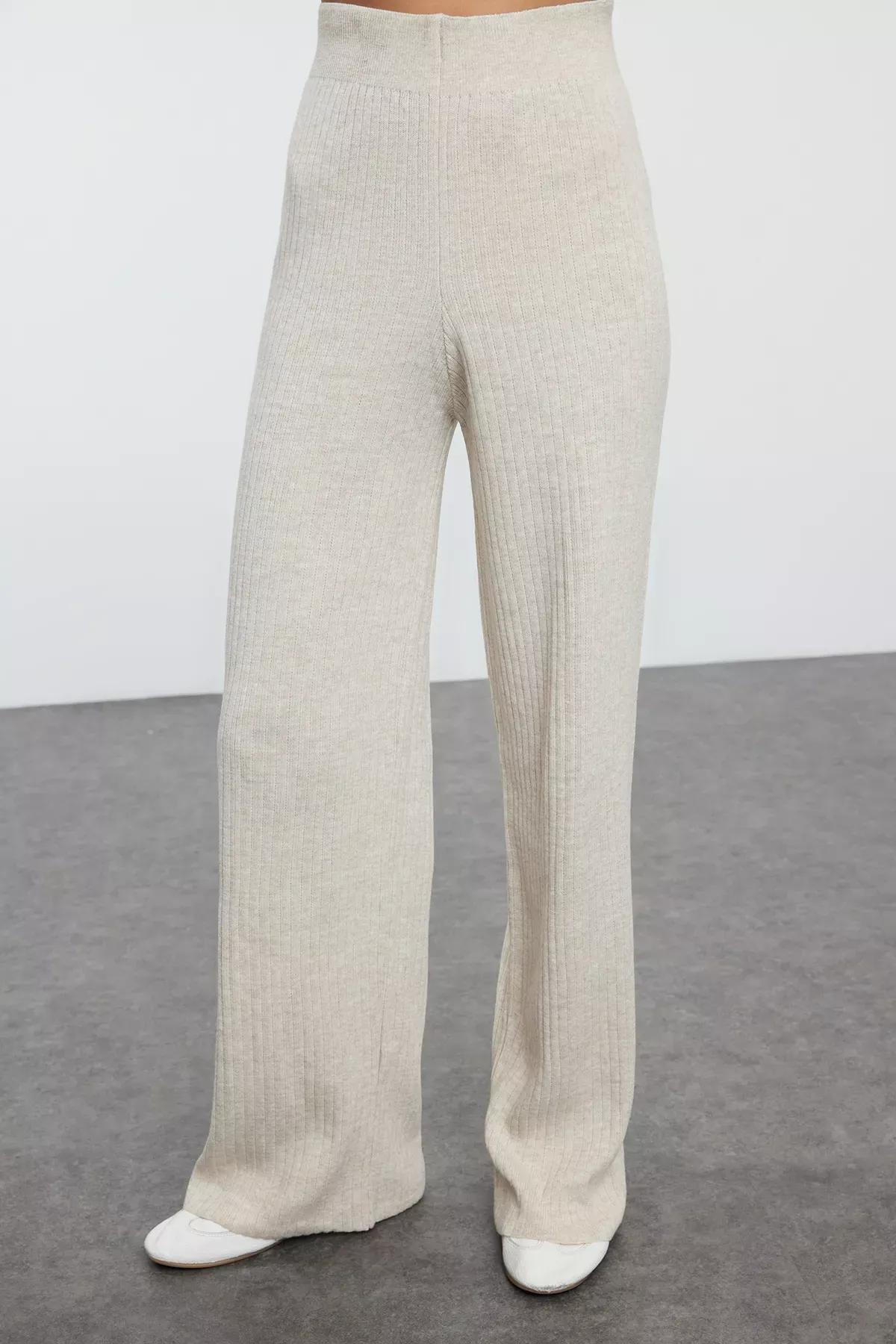 Grey Finger Detail Knit Set, STONE, large image number 3
