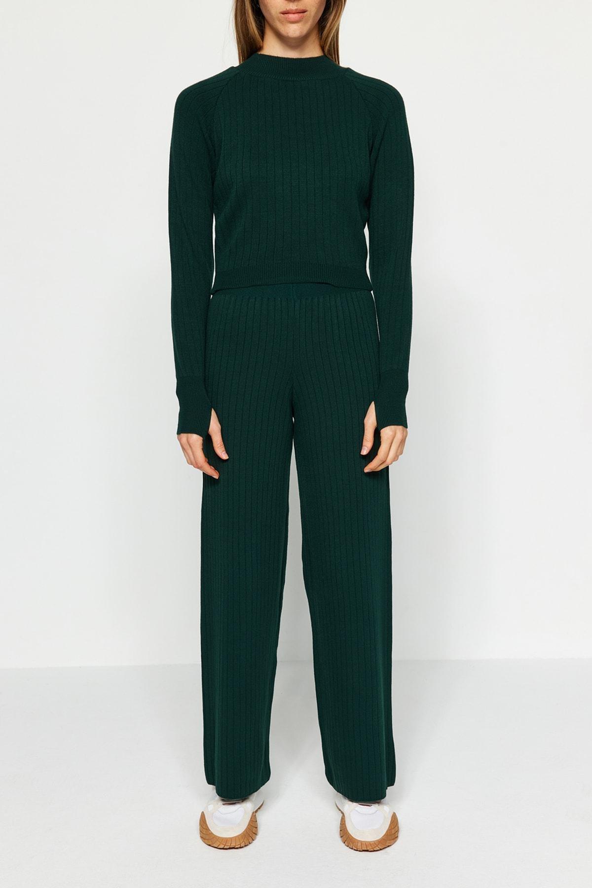 Green Crop Knitwear Co-Ord Set, , large image number 6