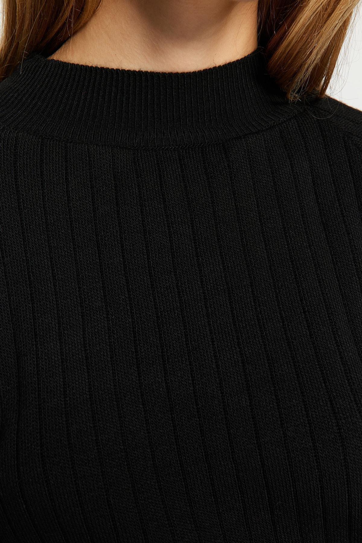Black Crop Knitwear Co-Ord Set, , large image number 4