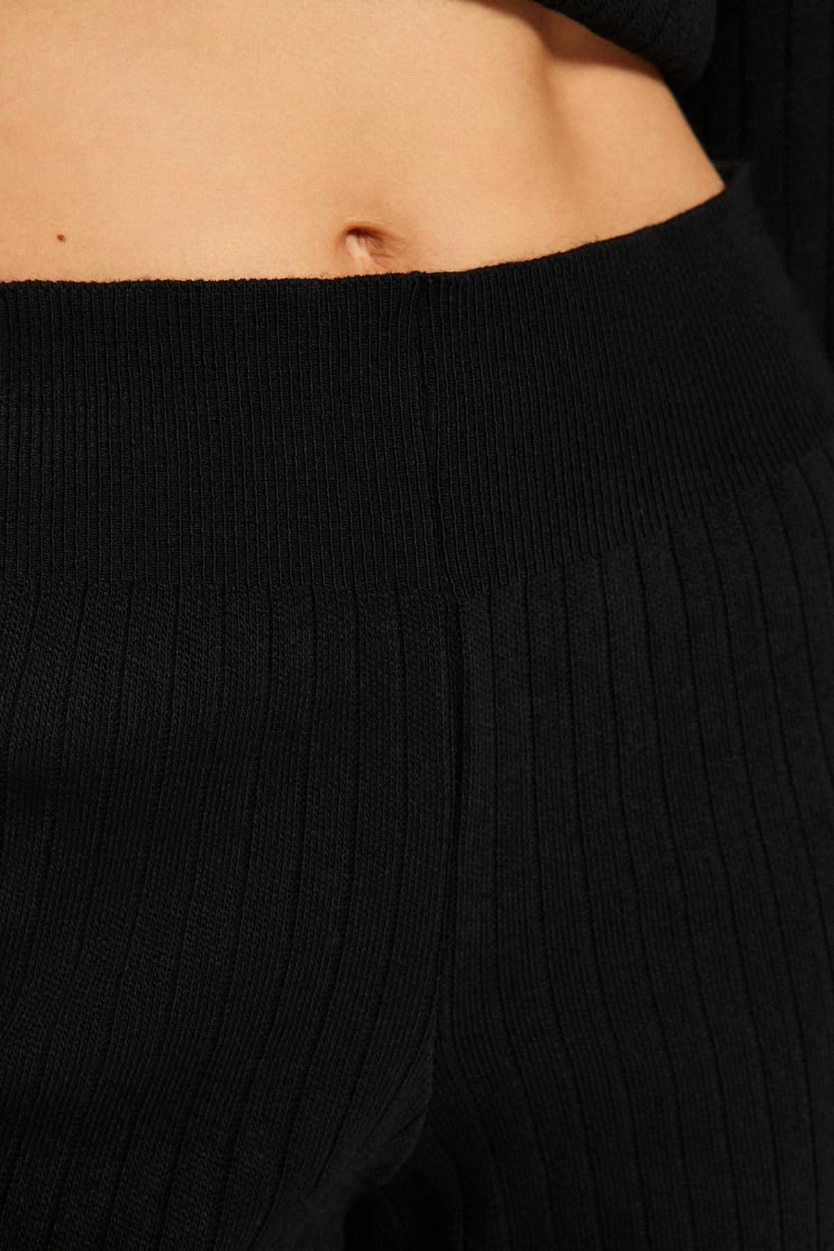 Black Crop Knitwear Co-Ord Set, , large image number 6