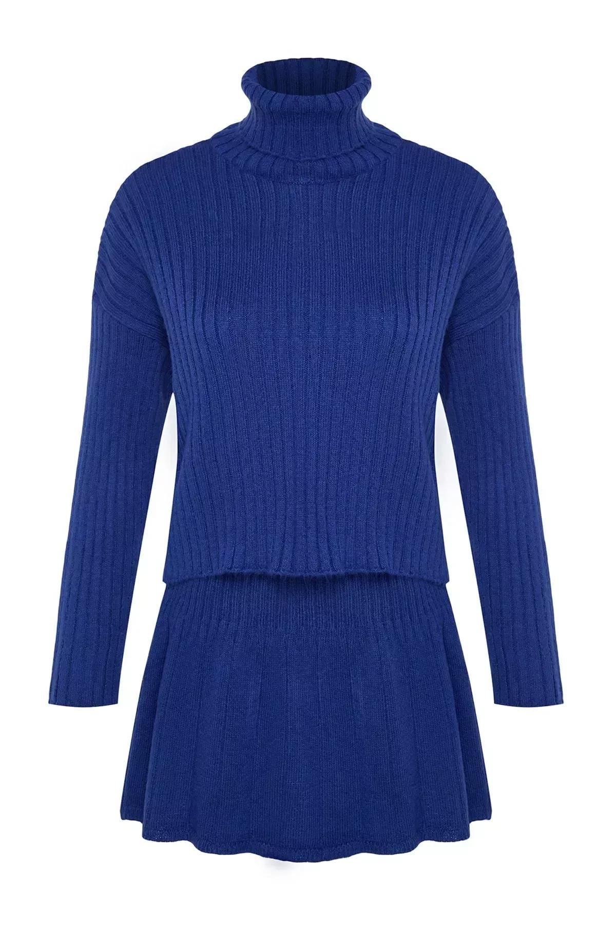 Navy Oversize Co-Ord Set, Sax, large image number 5