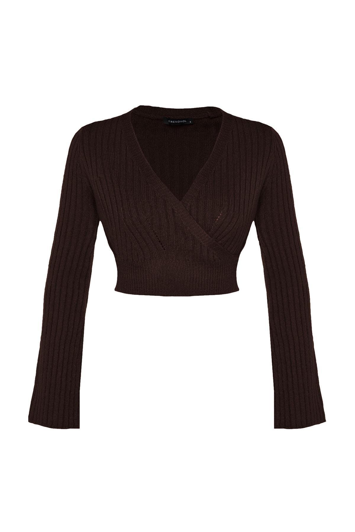 Brown Slim Fit Sweater, , large image number 5