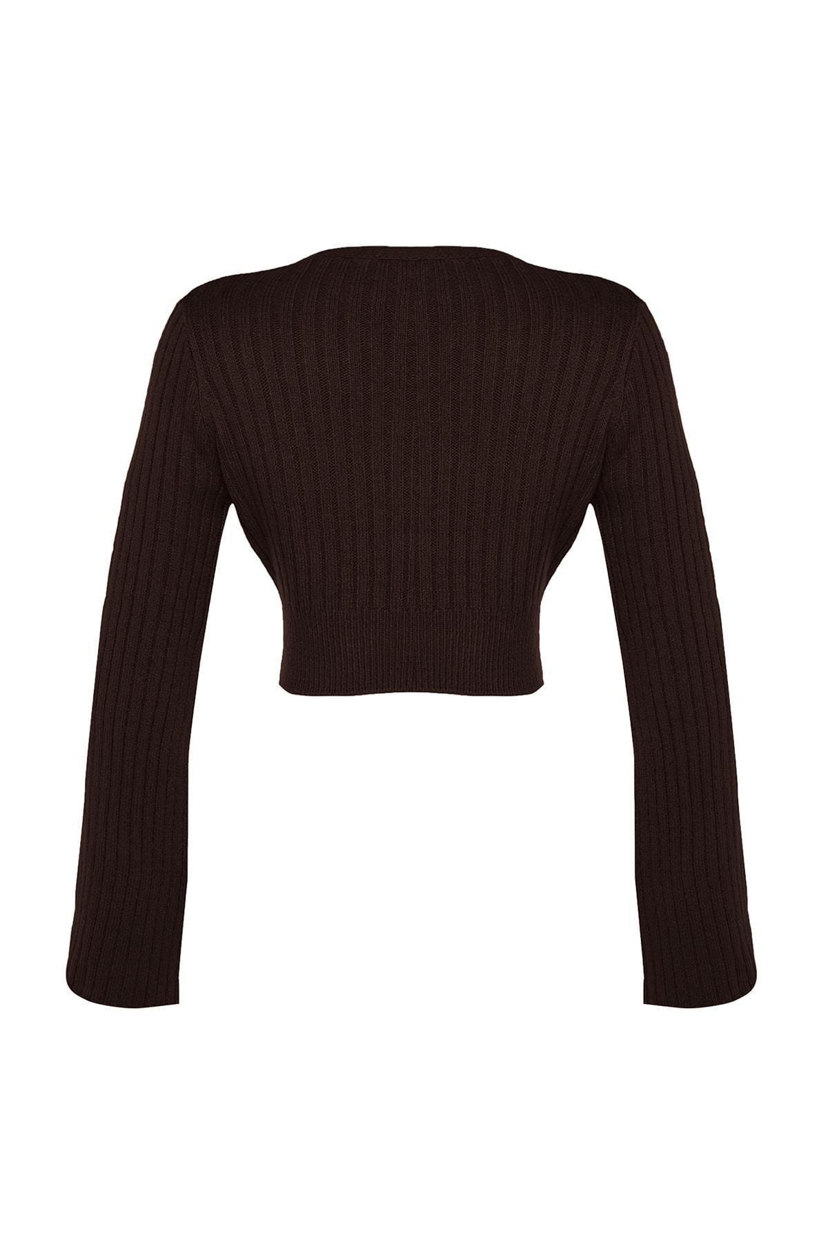 Brown Slim Fit Sweater, , large image number 6