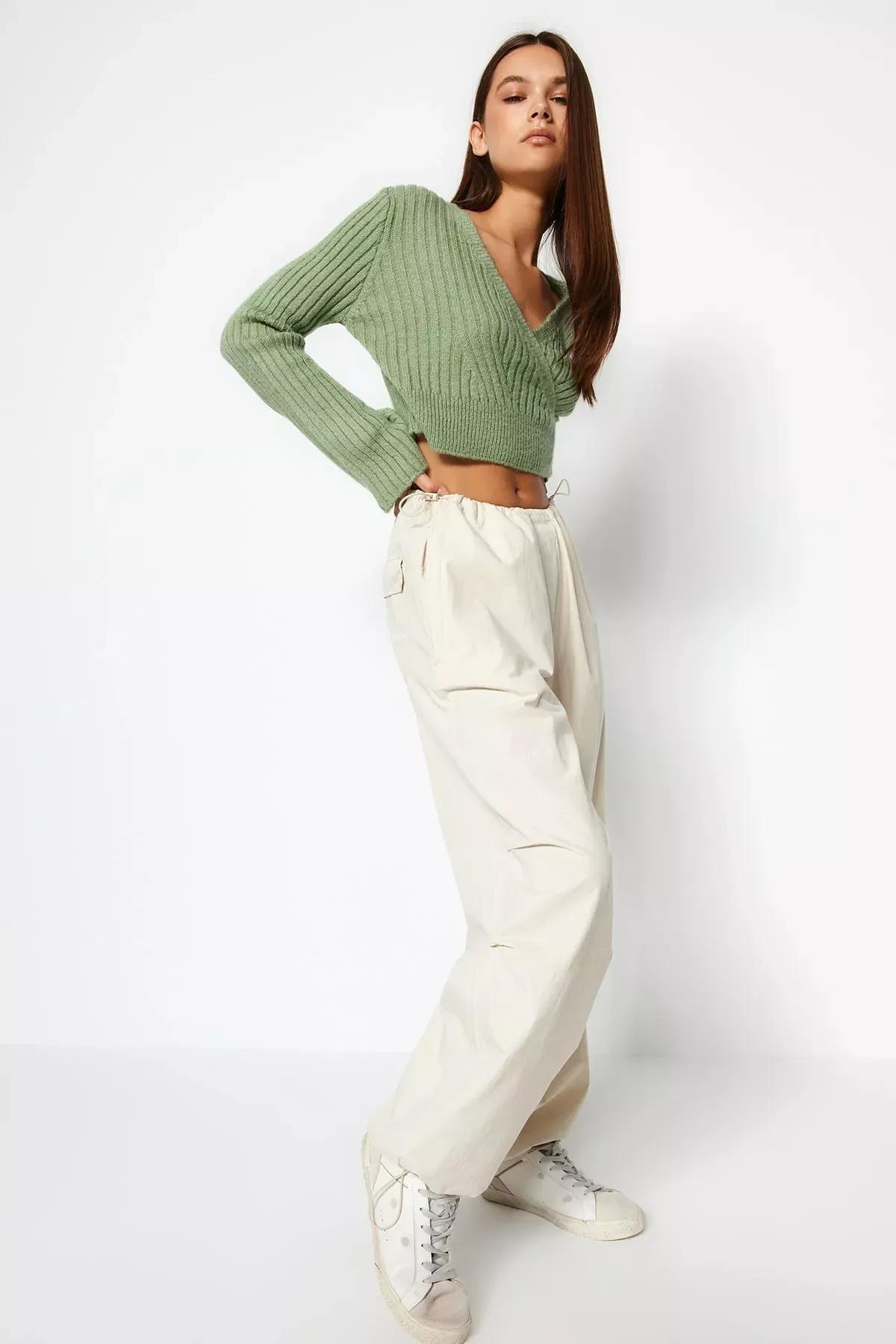Green Slim Fit Sweater, , large image number 2
