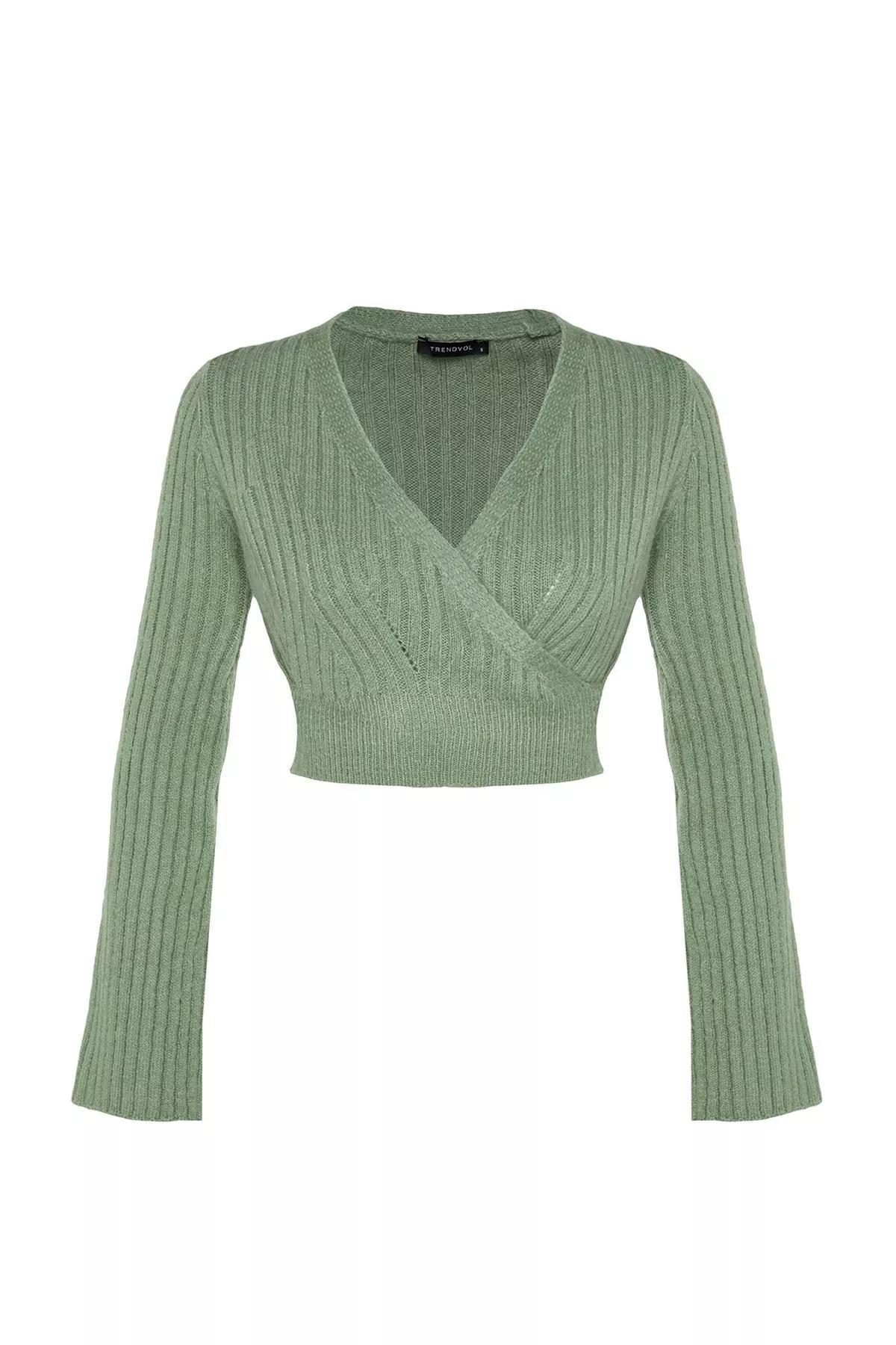 Green Slim Fit Sweater, , large image number 5