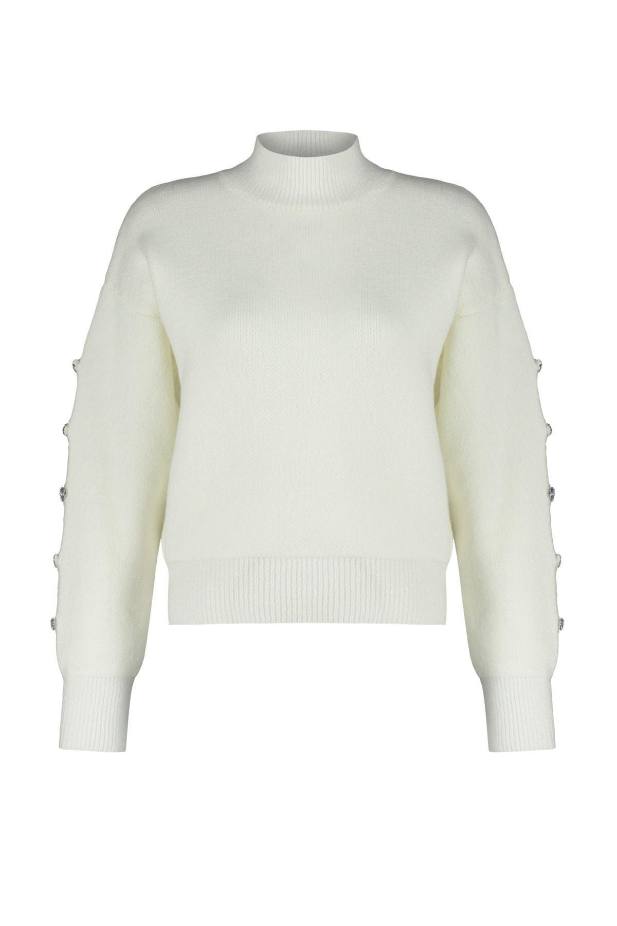 Cream Regular Sweater, , large image number 5