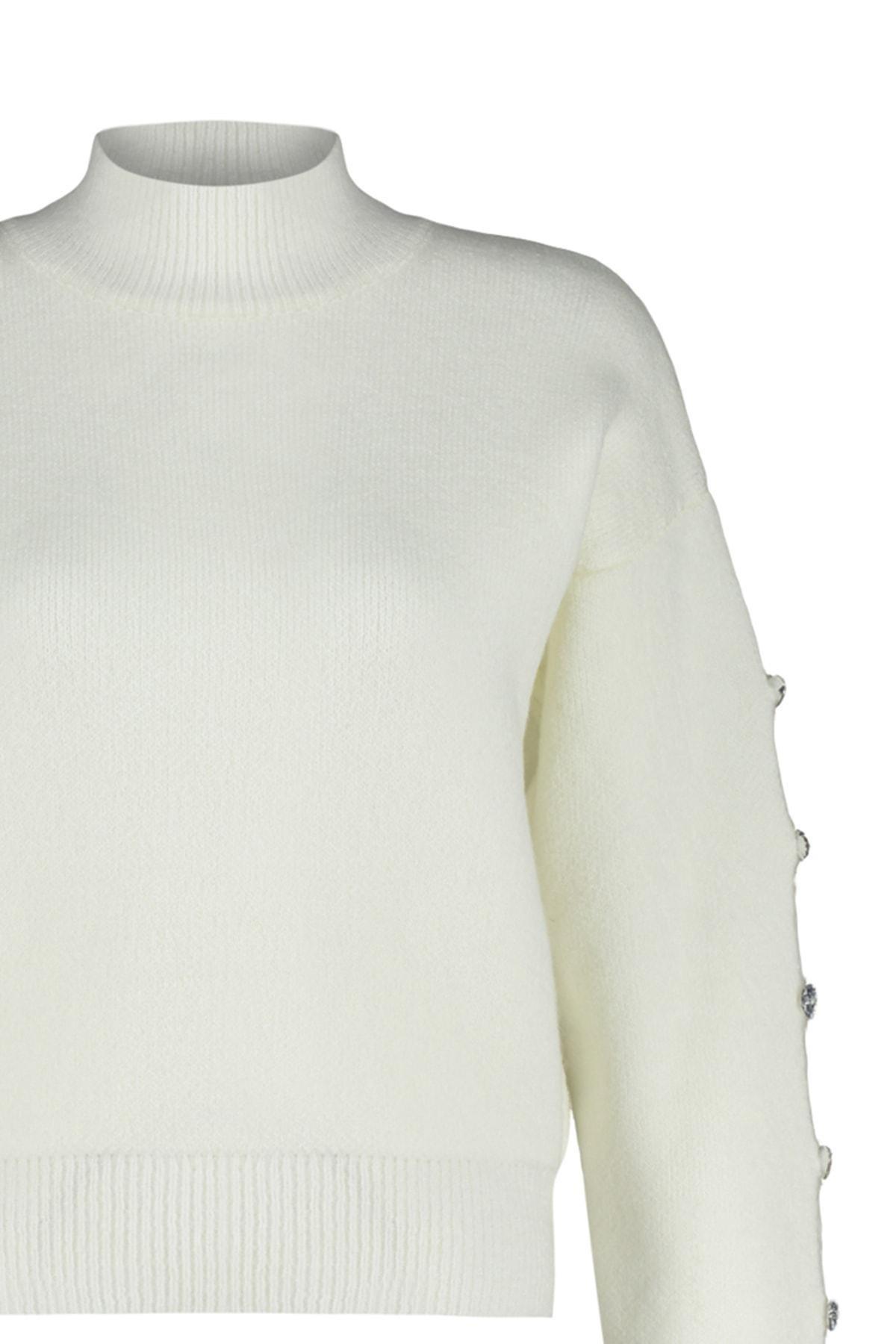 Cream Regular Sweater, , large image number 6
