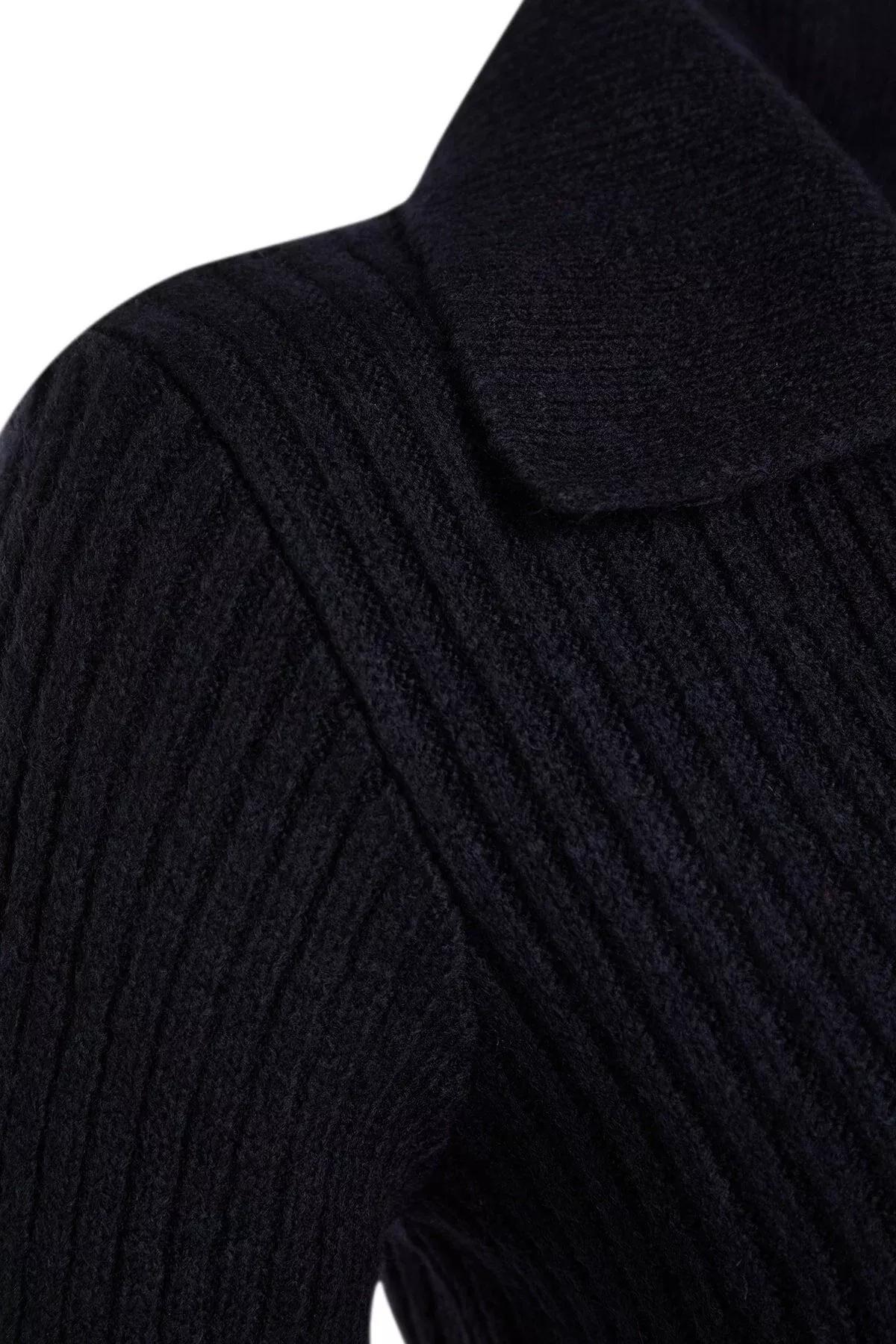 Navy Polo Neck Shift Dress, , large image number 6