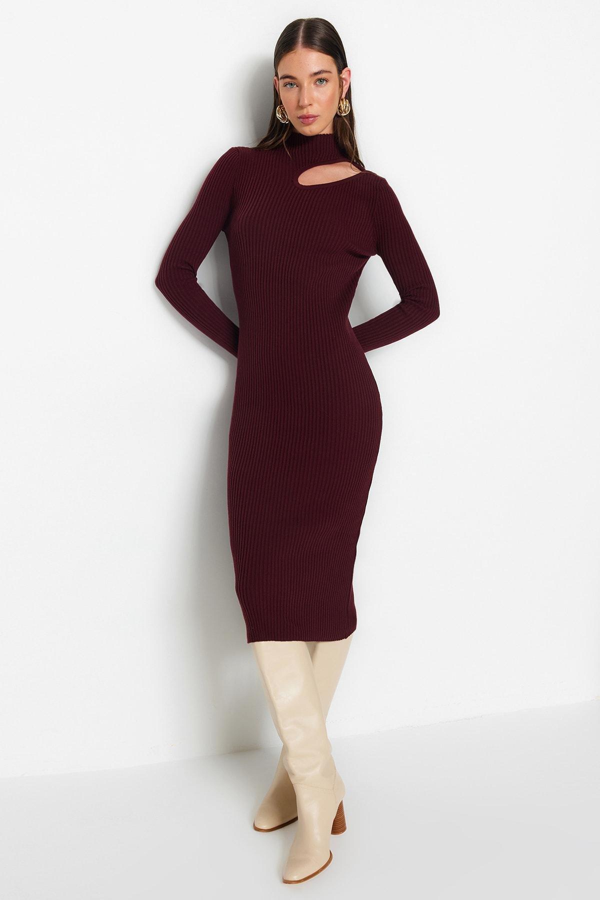 Burgundy Bodycon Dress, , large image number 2