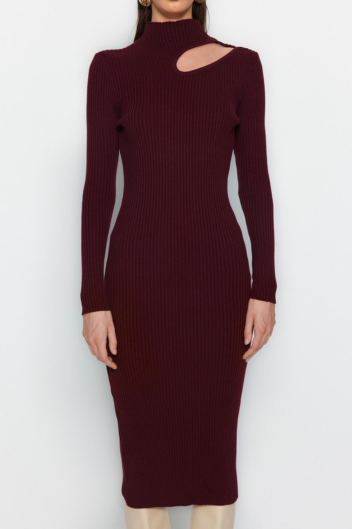 Burgundy Bodycon Dress, , large image number 3