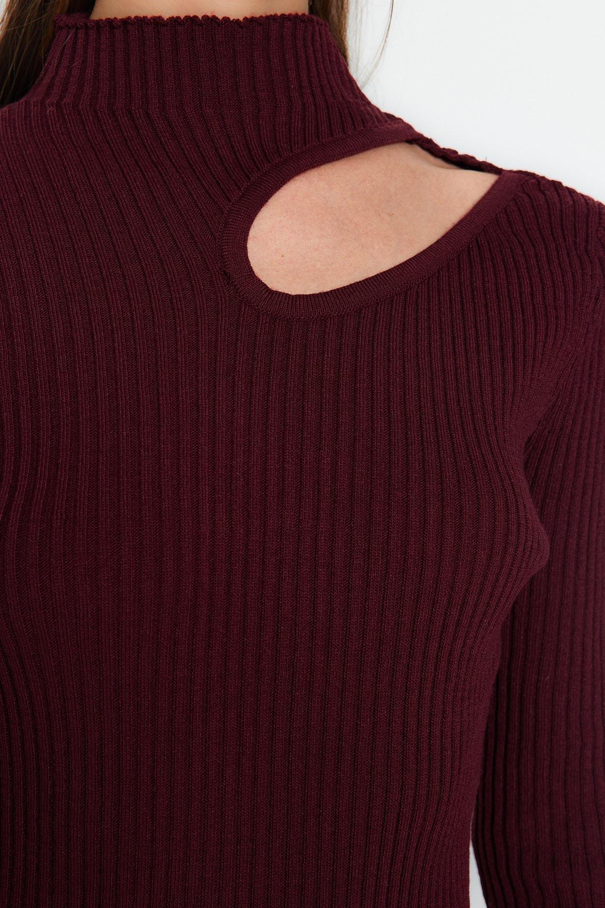 Burgundy Bodycon Dress, , large image number 4
