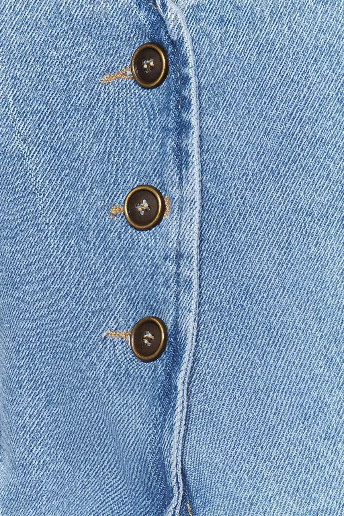 Blue Fitted Vest, Blue, large image number 4