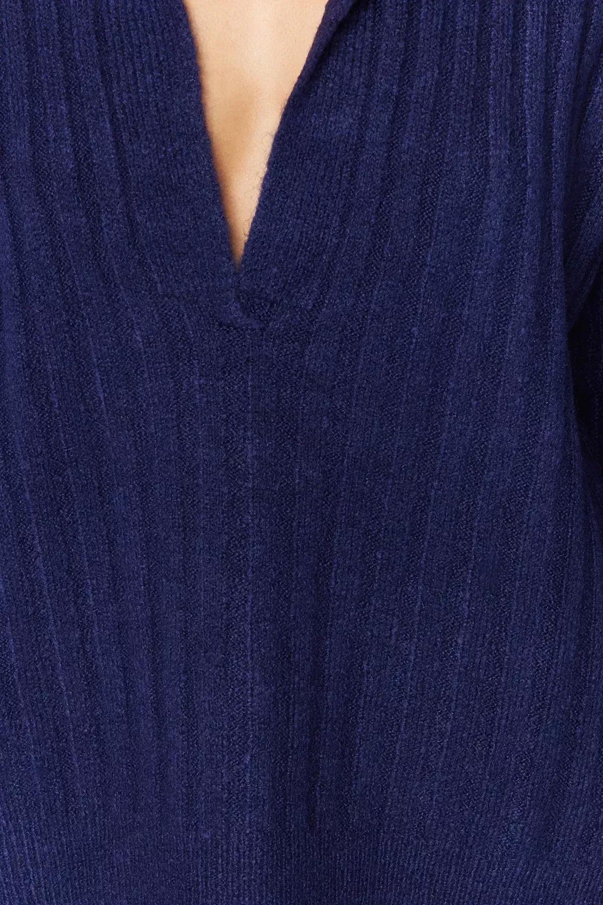 Navy Polo Neck Sweater, Navy blue, large image number 3
