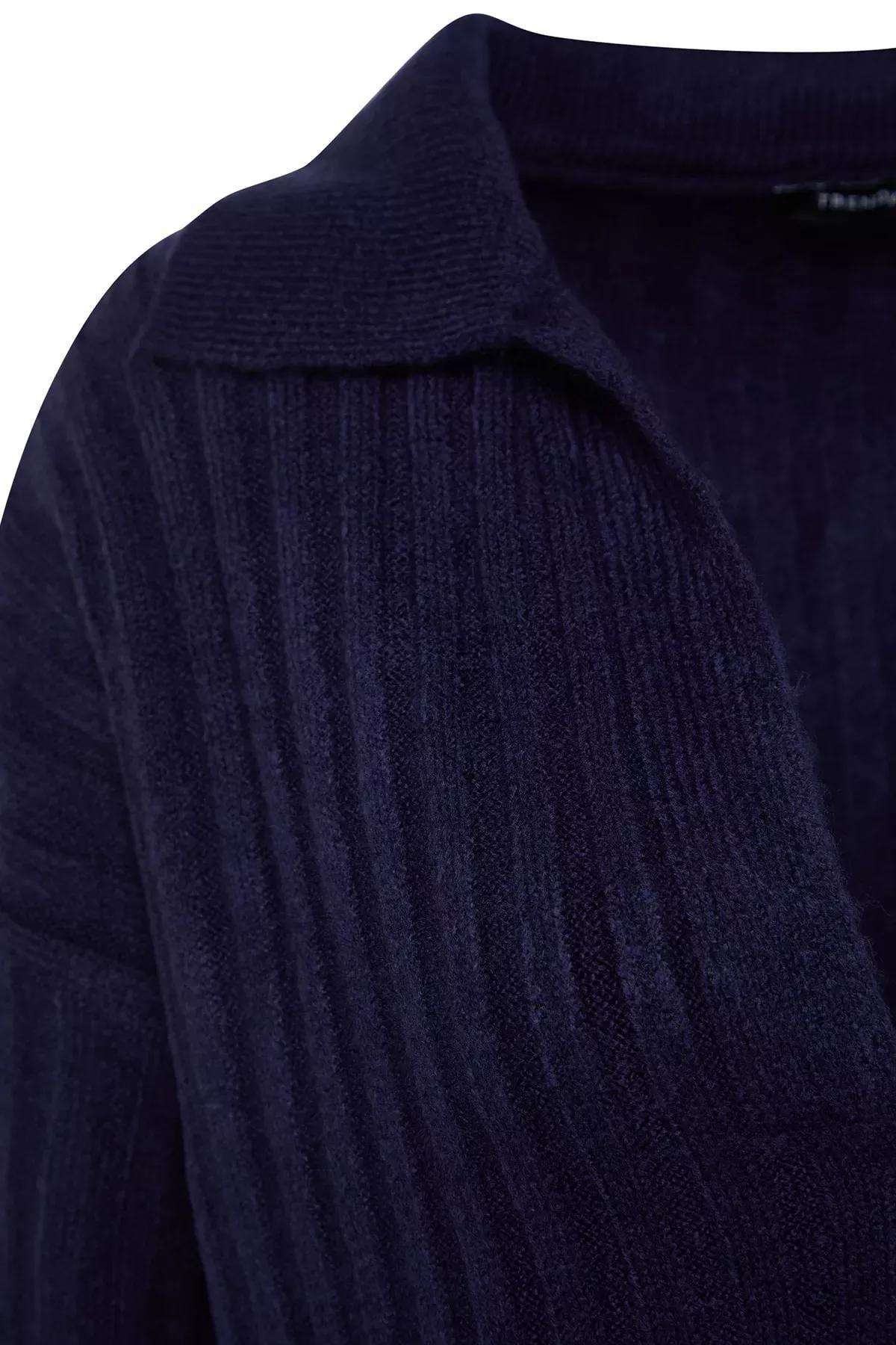 Navy Polo Neck Sweater, Navy blue, large image number 7