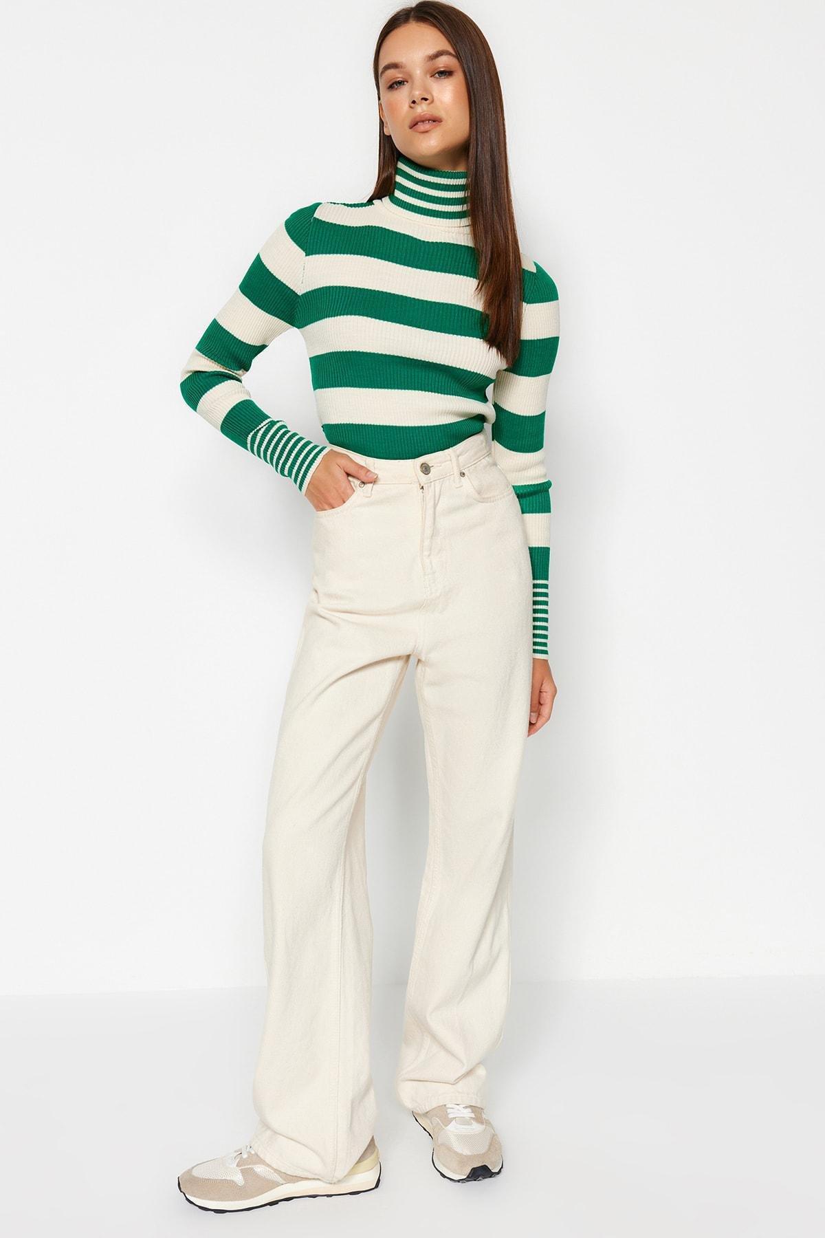 Green Striped Sweater, , large image number 2