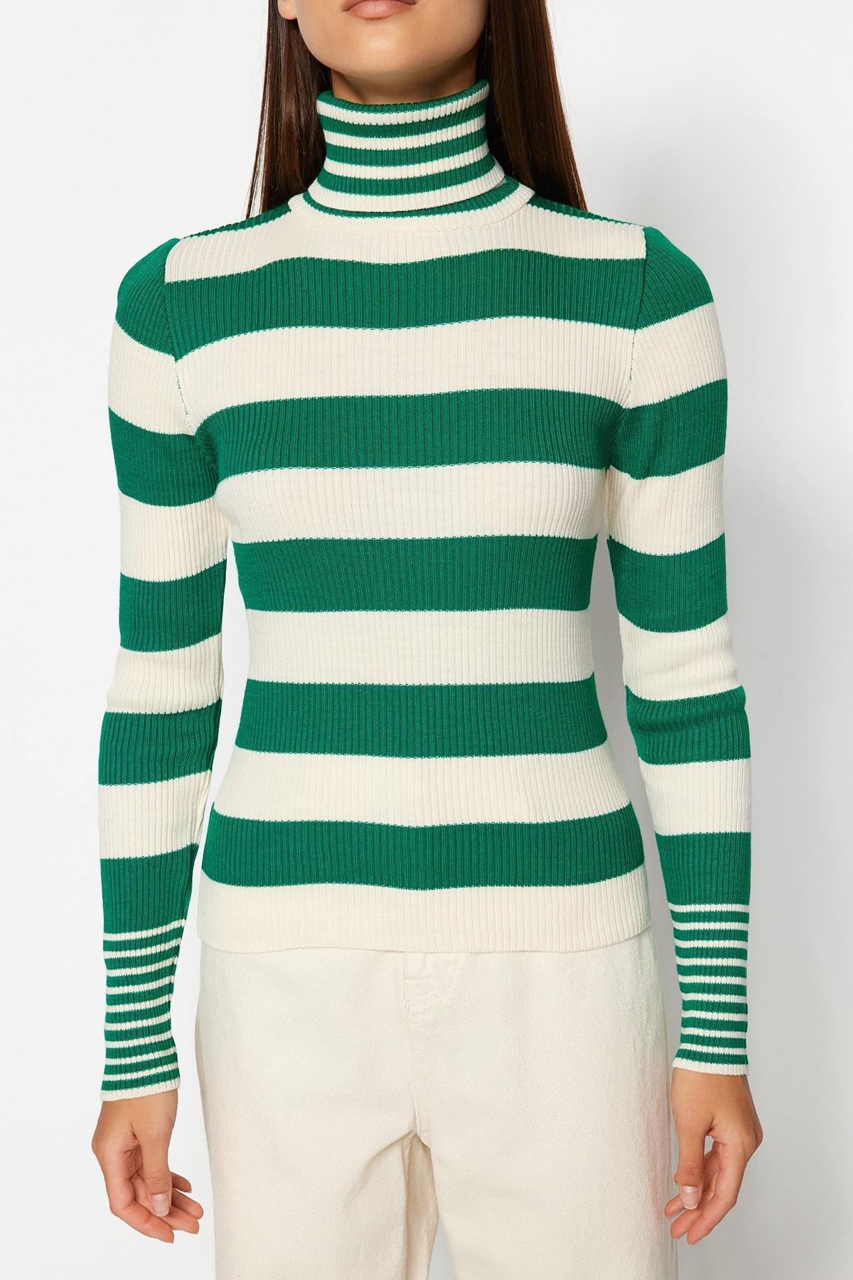 Green Striped Sweater, , large image number 3