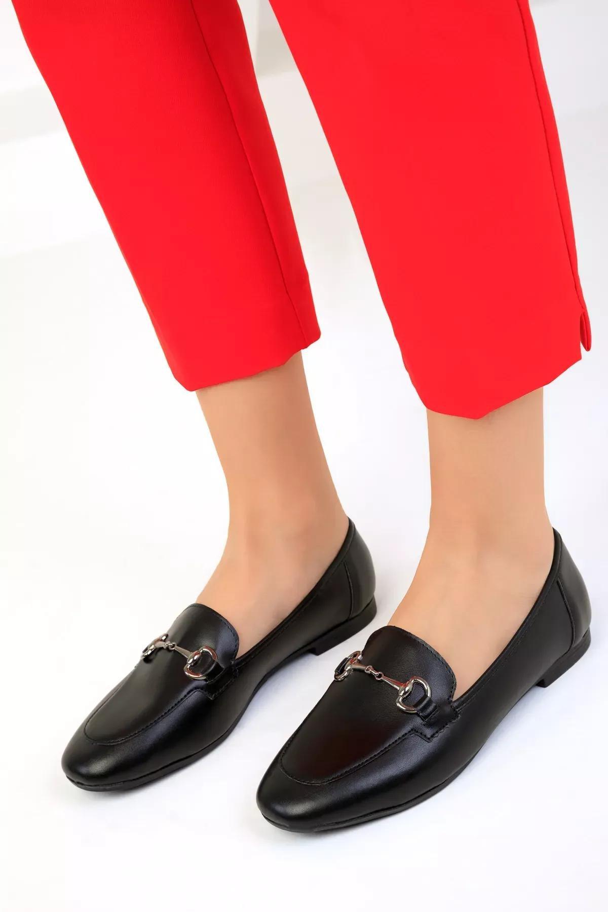 Black Womens Flats 17936, BLACK, large image number 4