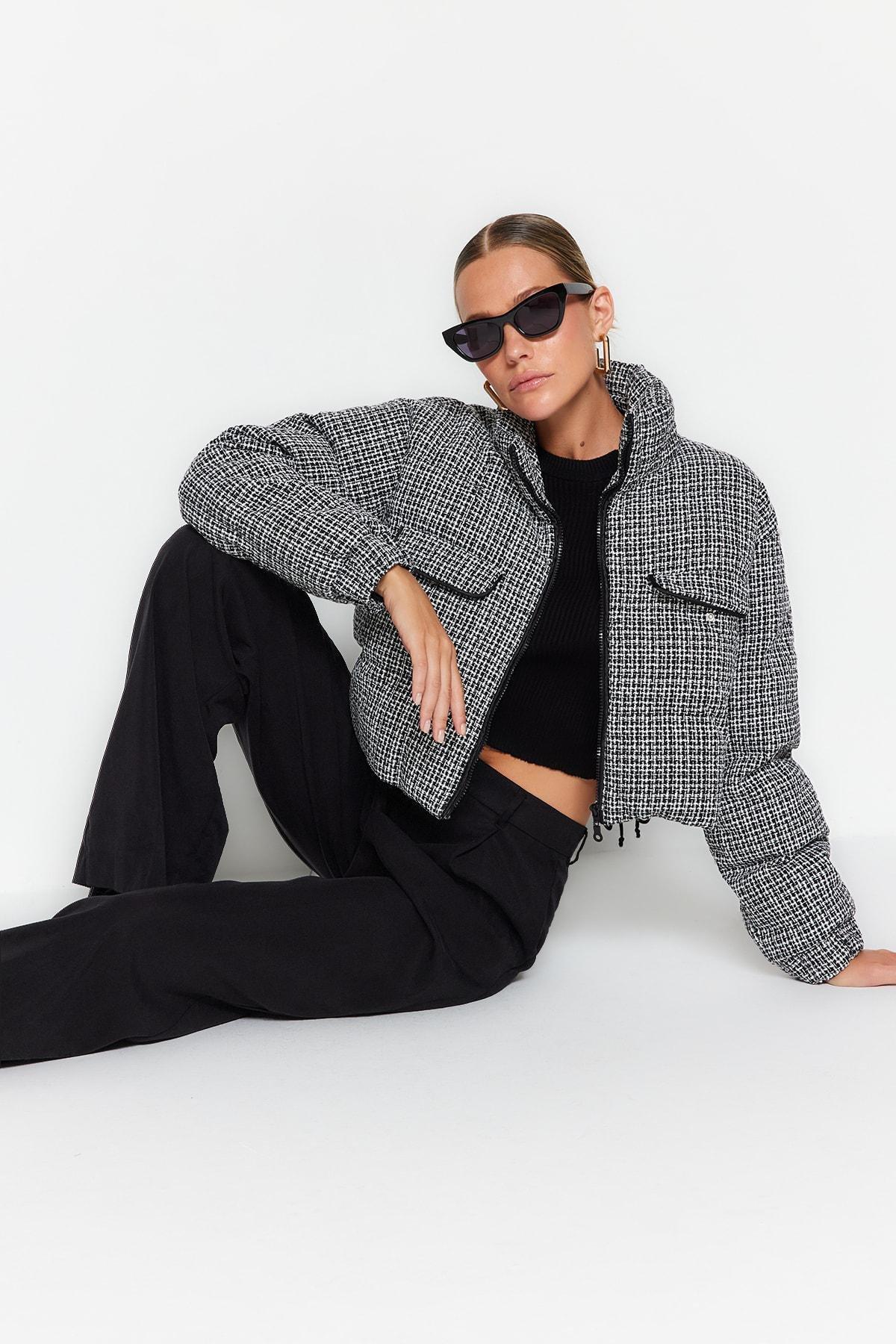 Black Puffer Jacket, , large image number 1
