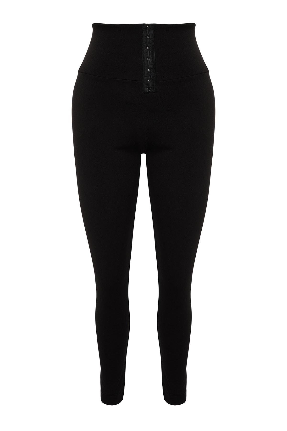 Black High Waist Plus Size Leggings, , large image number 6