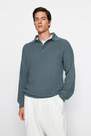 Trendyol - Blue Oversize Fit Knitwear Sweater