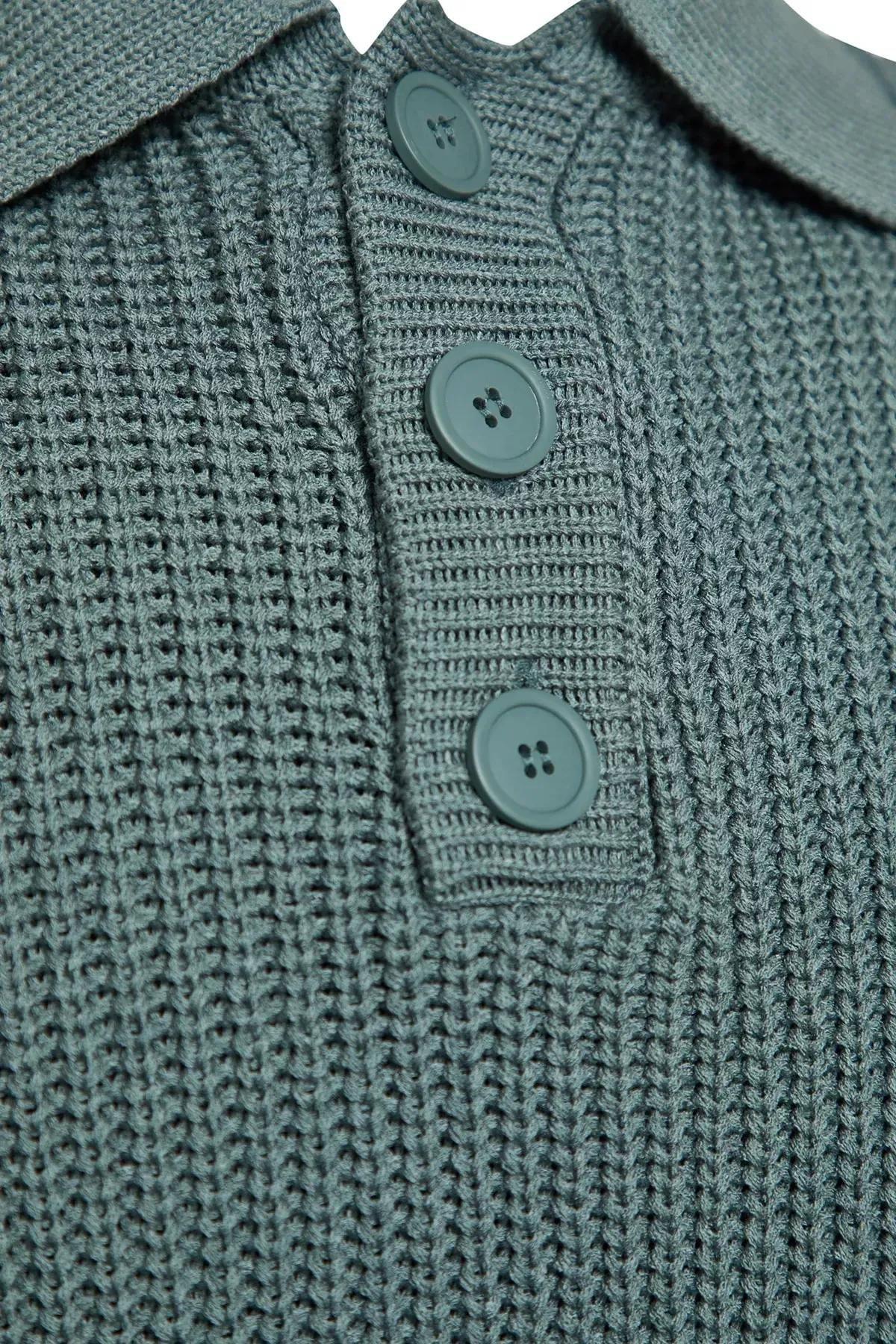 Blue Oversize Fit Knitwear Sweater, Oil, large image number 7