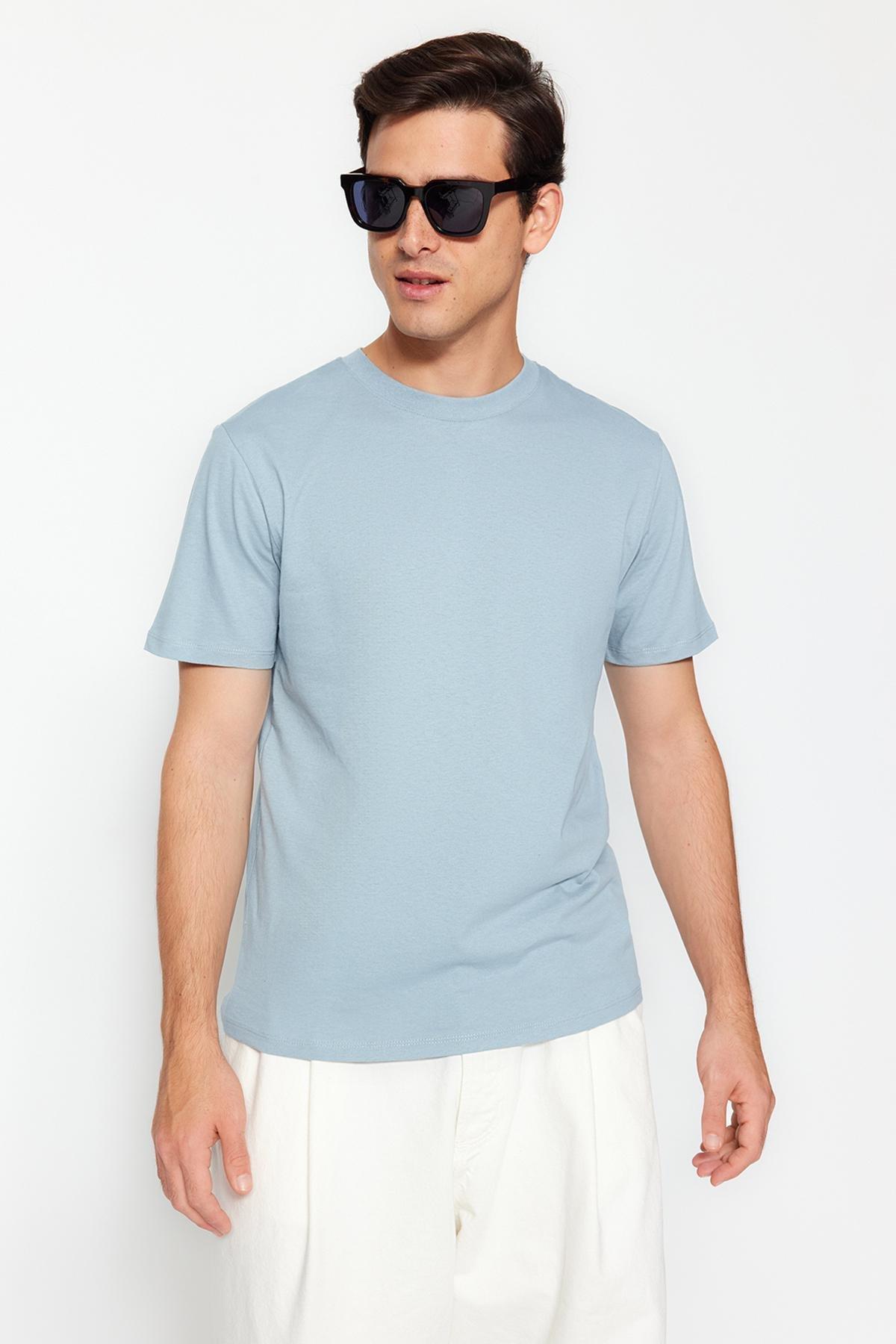 multicolour Slim Fit Cotton T-Shirt, Set Of 2, , large image number 4