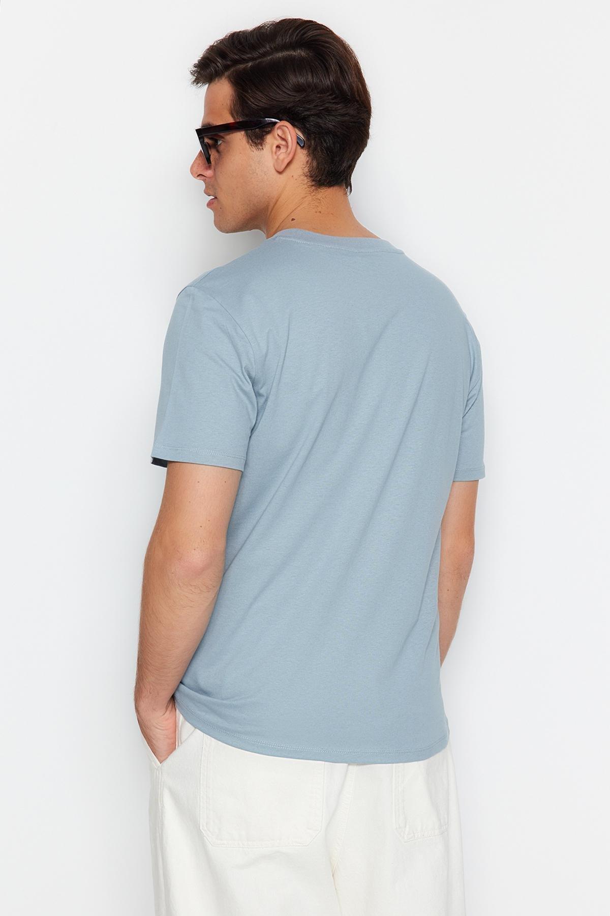 multicolour Slim Fit Cotton T-Shirt, Set Of 2, , large image number 6