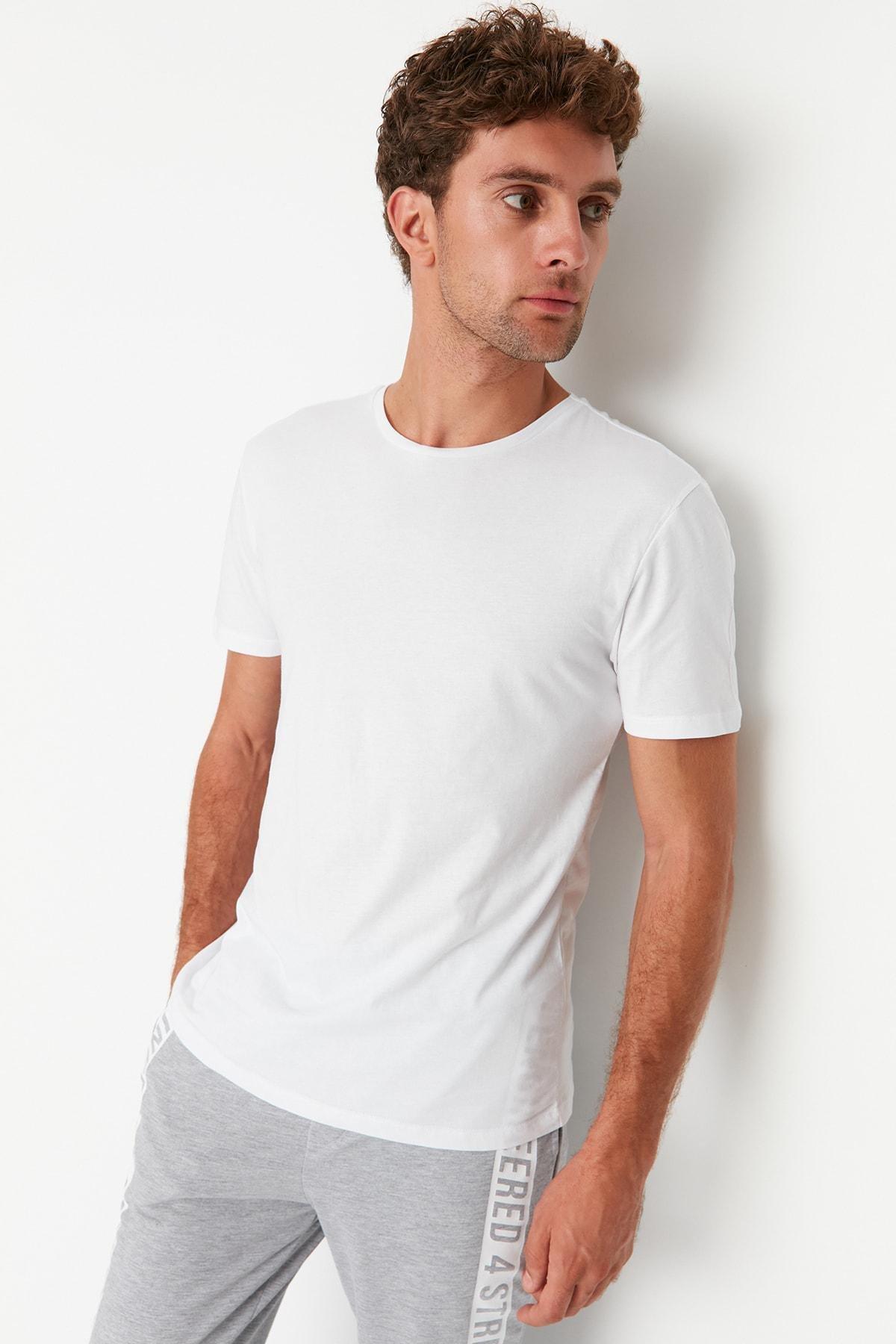 Multicolour Slim Crew Neck T-Shirt, Set Of 2, , large image number 2