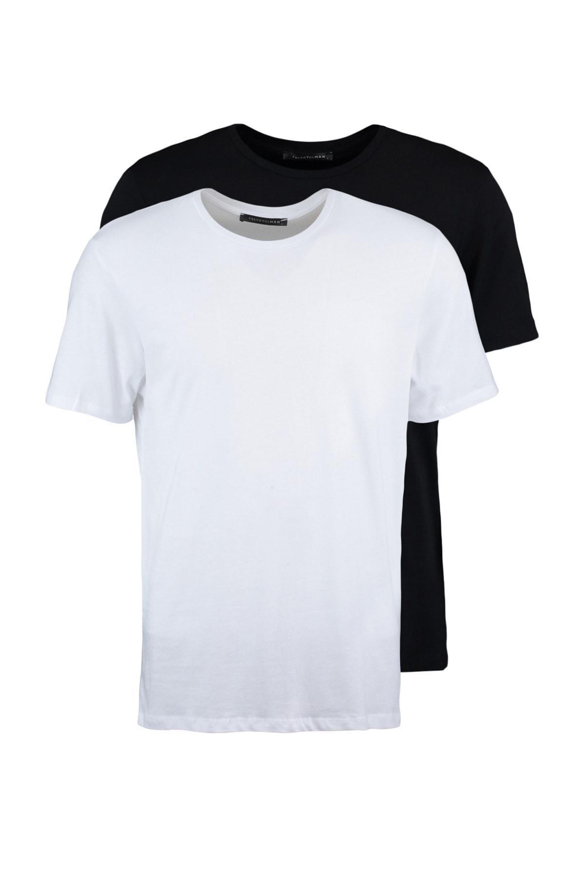 Multicolour Slim Crew Neck T-Shirt, Set Of 2, , large image number 4