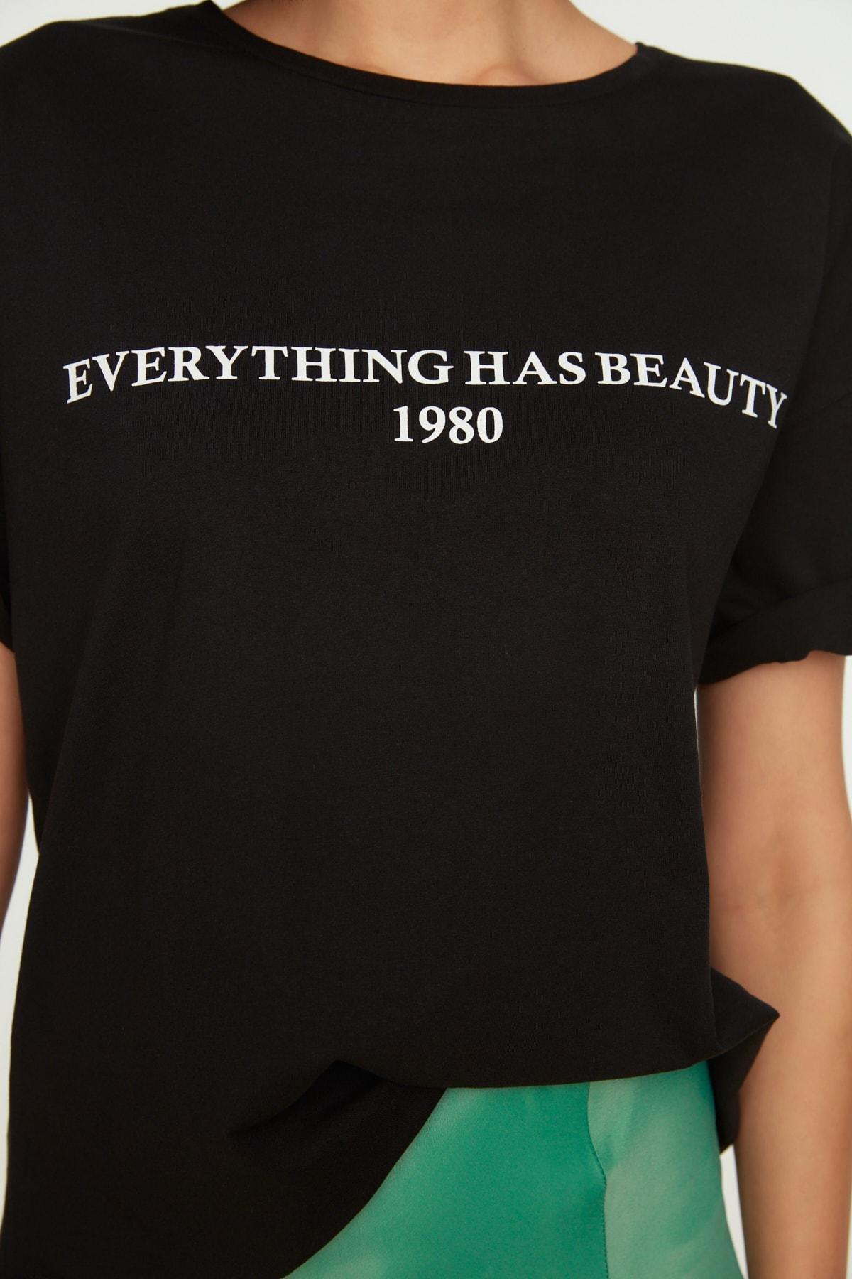 Black Oversize T-Shirt, , large image number 4
