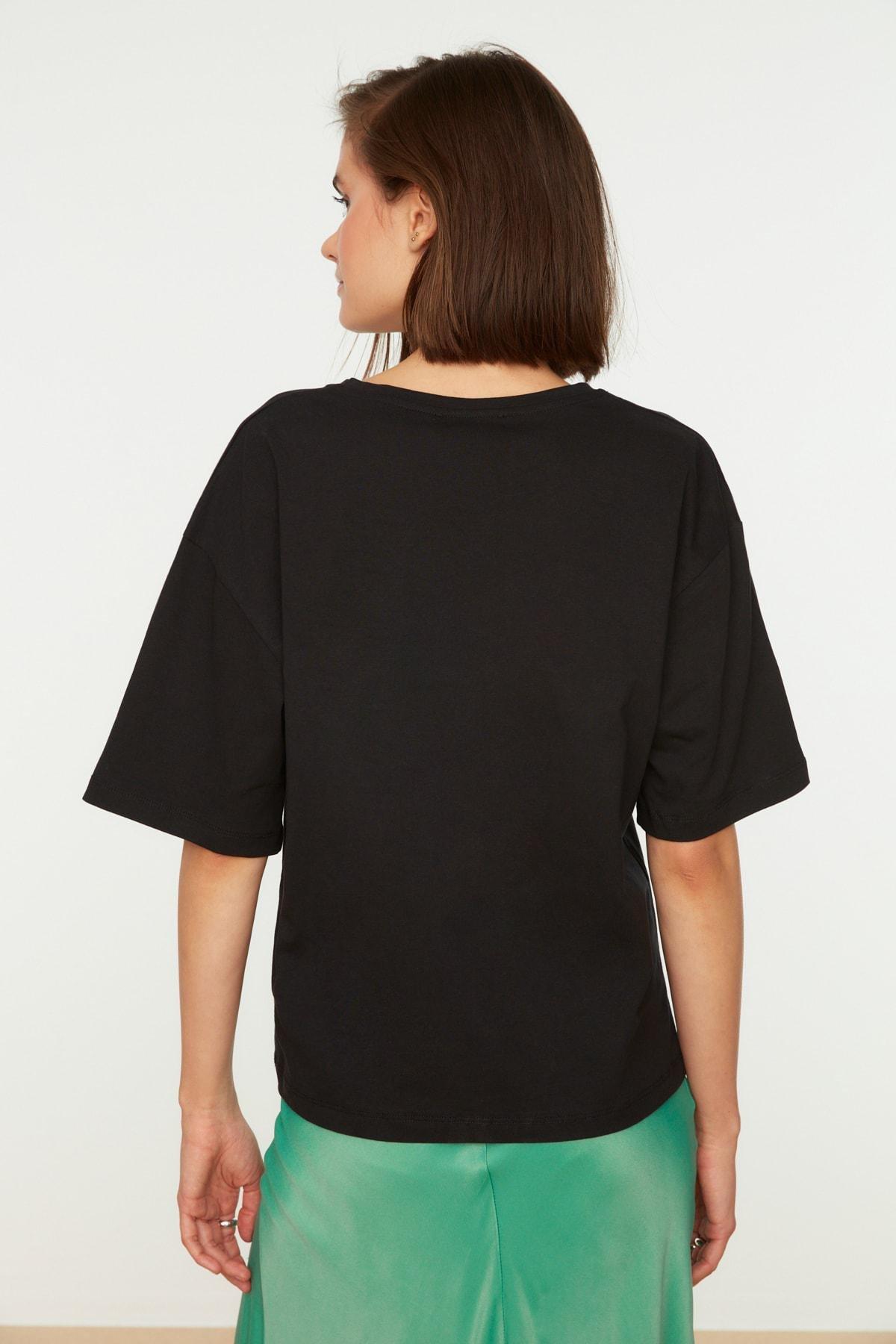 Black Oversize T-Shirt, , large image number 5