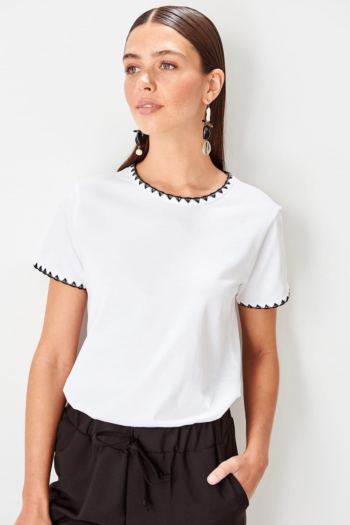 White Regular T-Shirt, , large image number 7