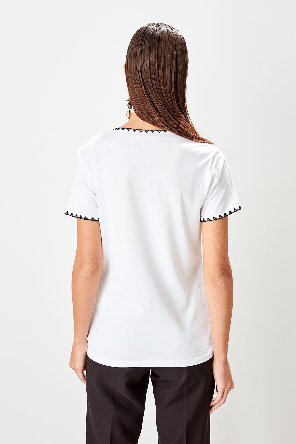White Regular T-Shirt, , large image number 8