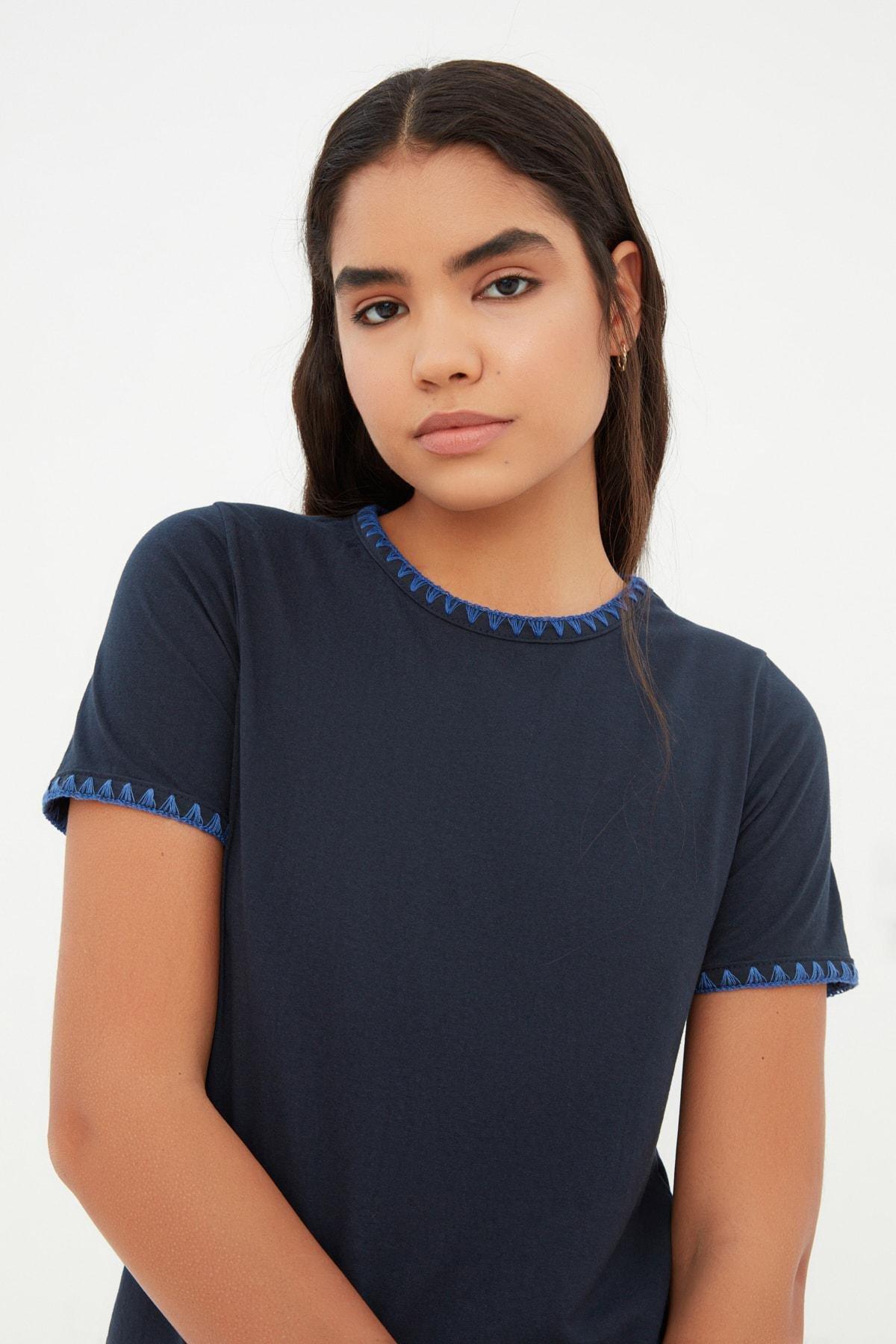 Navy Crew Neck T-Shirt, , large image number 0