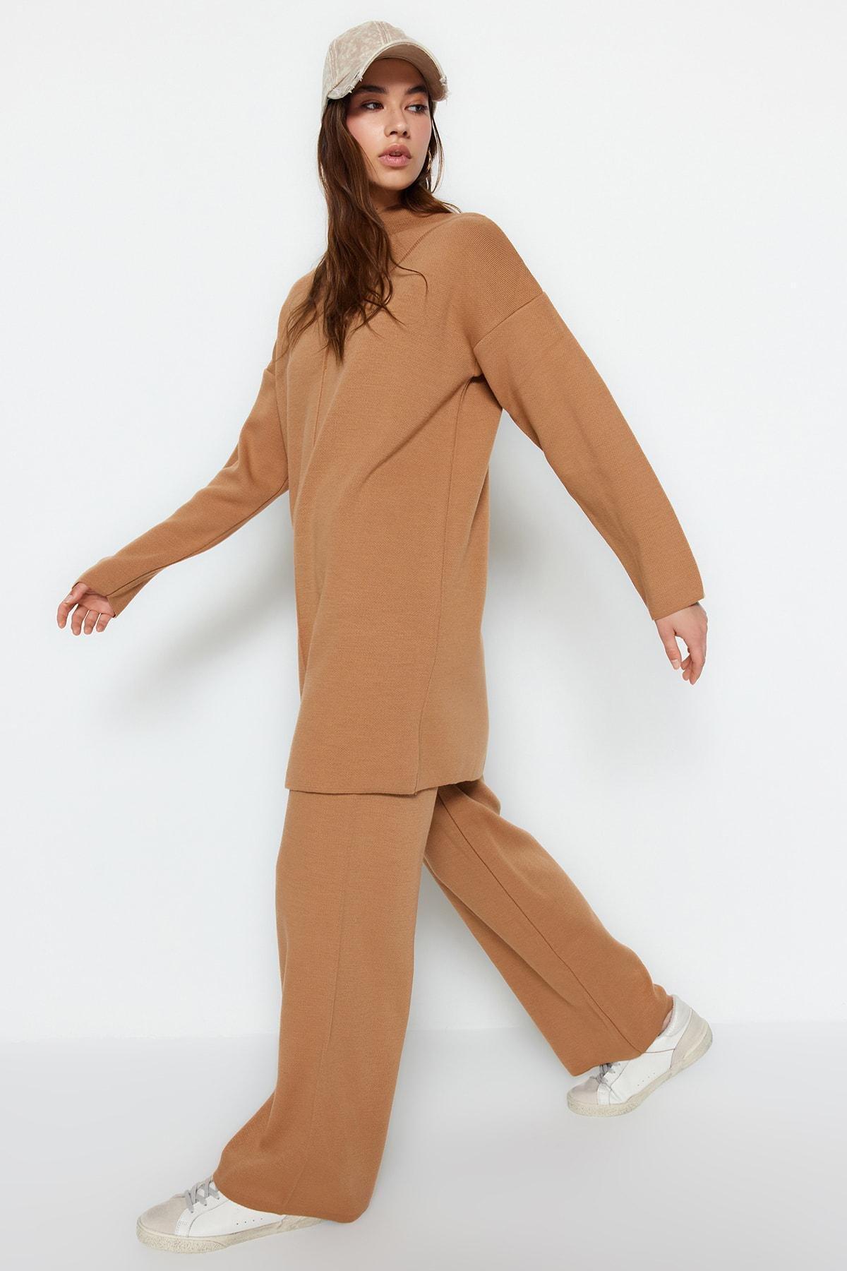 Brown Off-Shoulder Co-Ord Set, , large image number 1