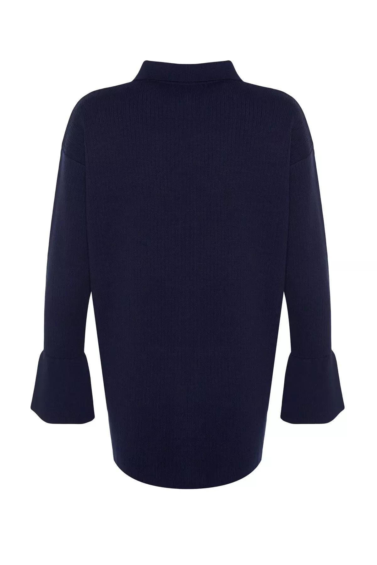 Navy Rib Knitted Cardigan, C101_1628, large image number 6